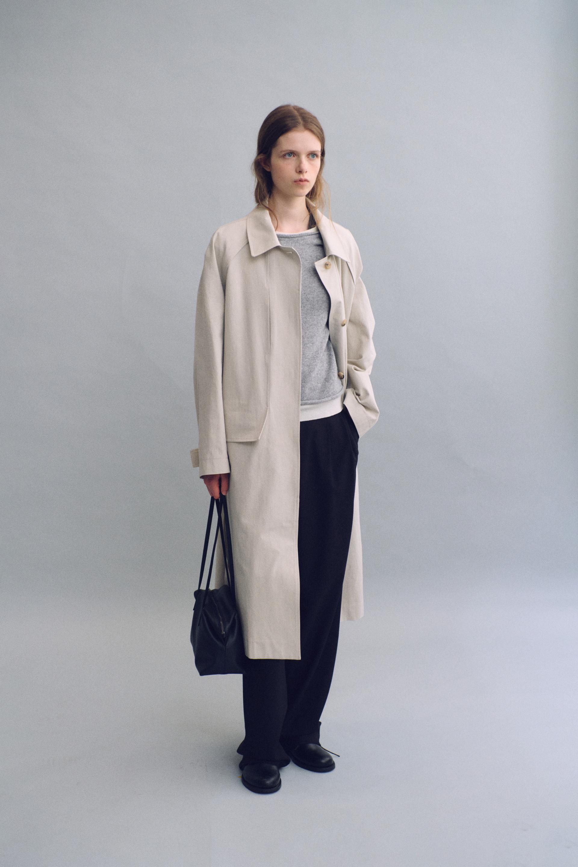 vent trench coat (ivory)