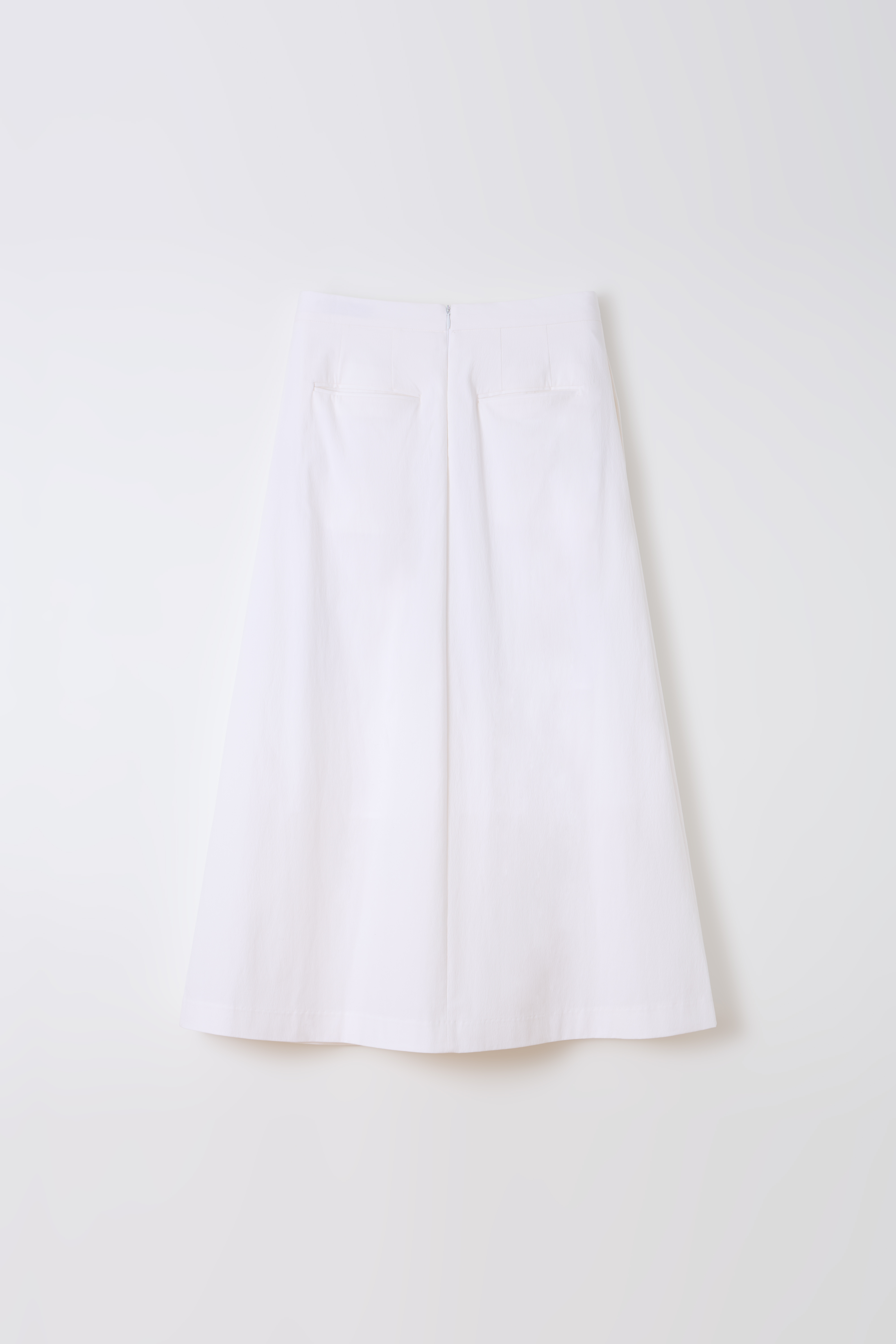 asym pleats skirt (ivory)
