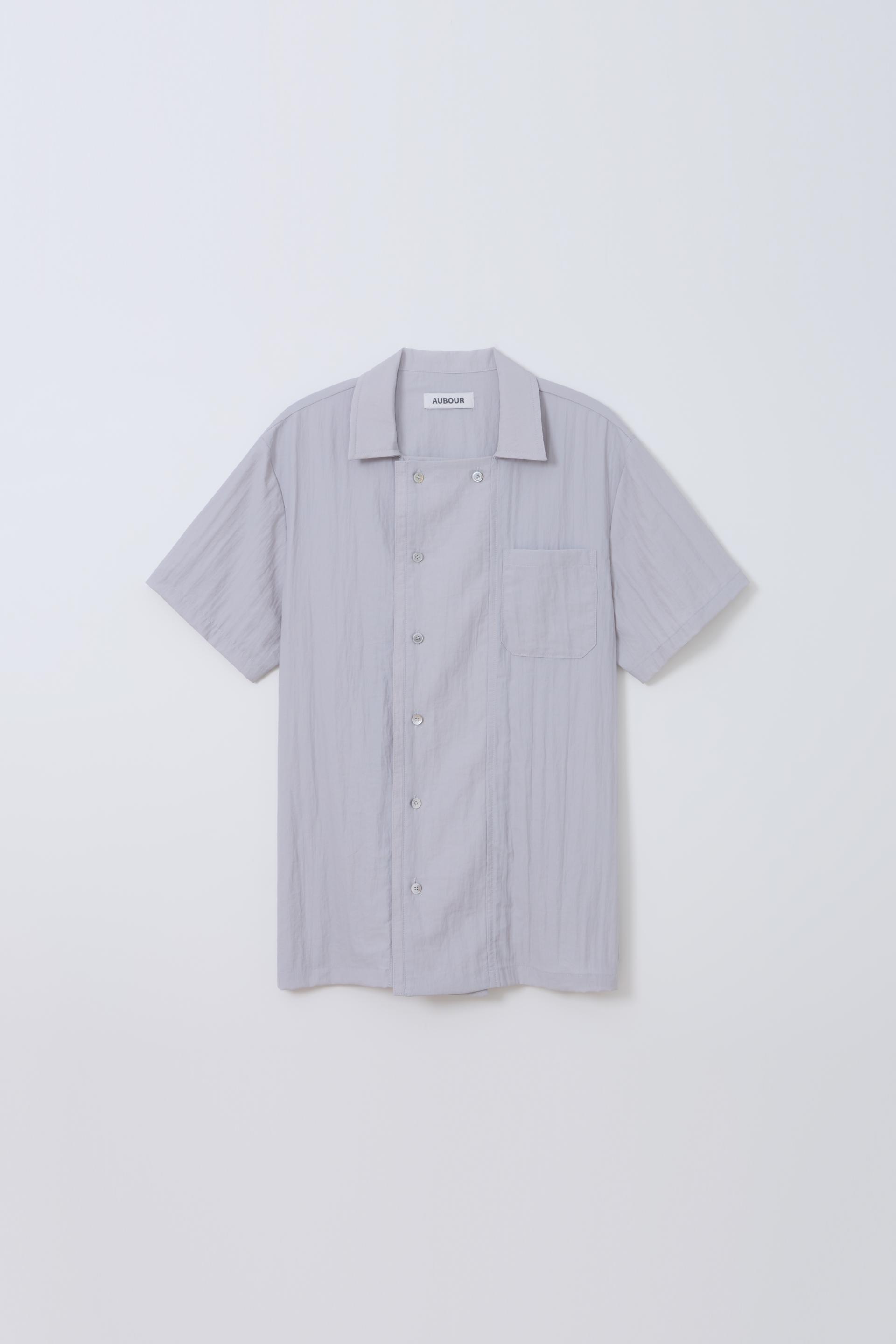 overlap half shirt (dusty sky)