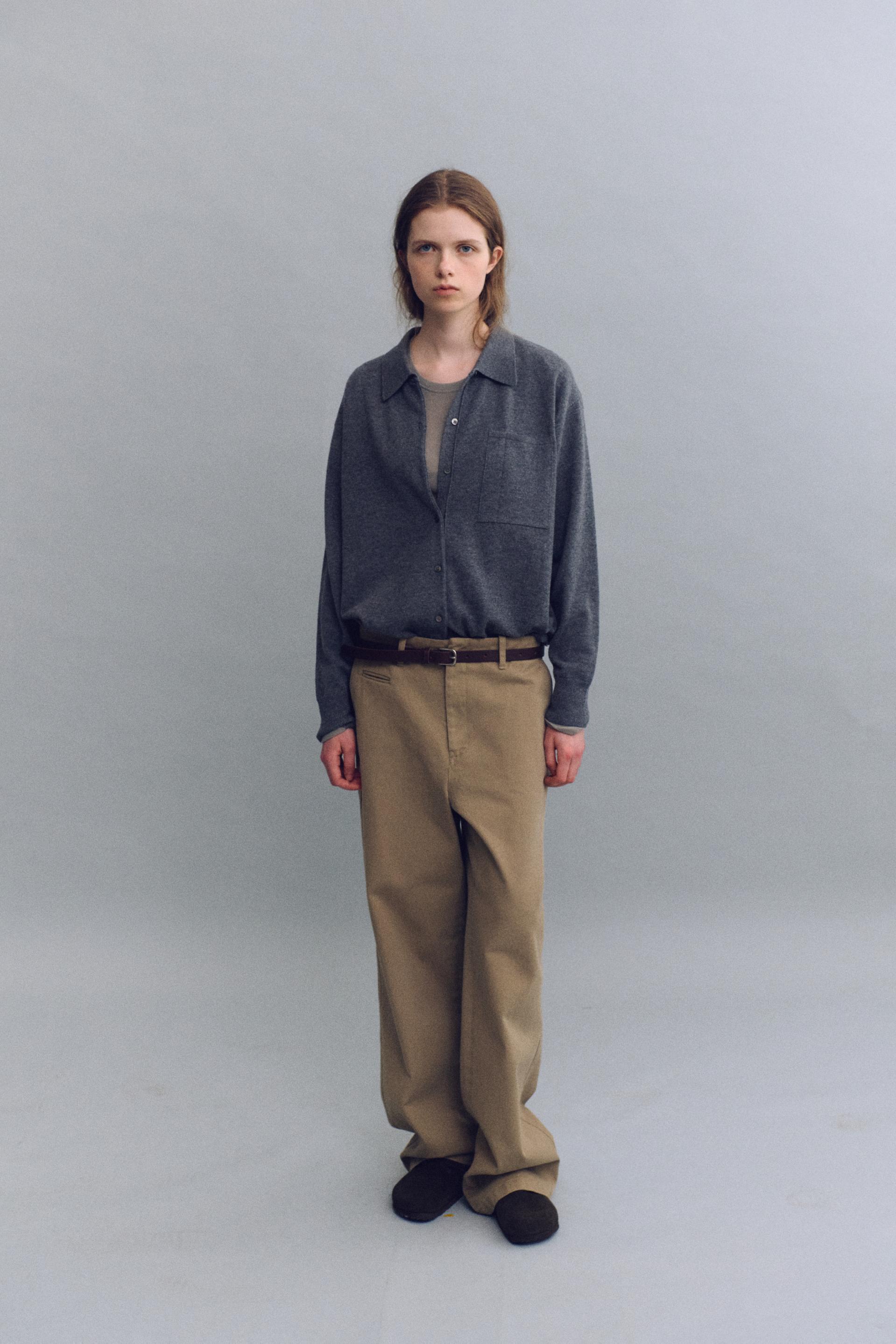 shirts pocket knit (charcoal)
