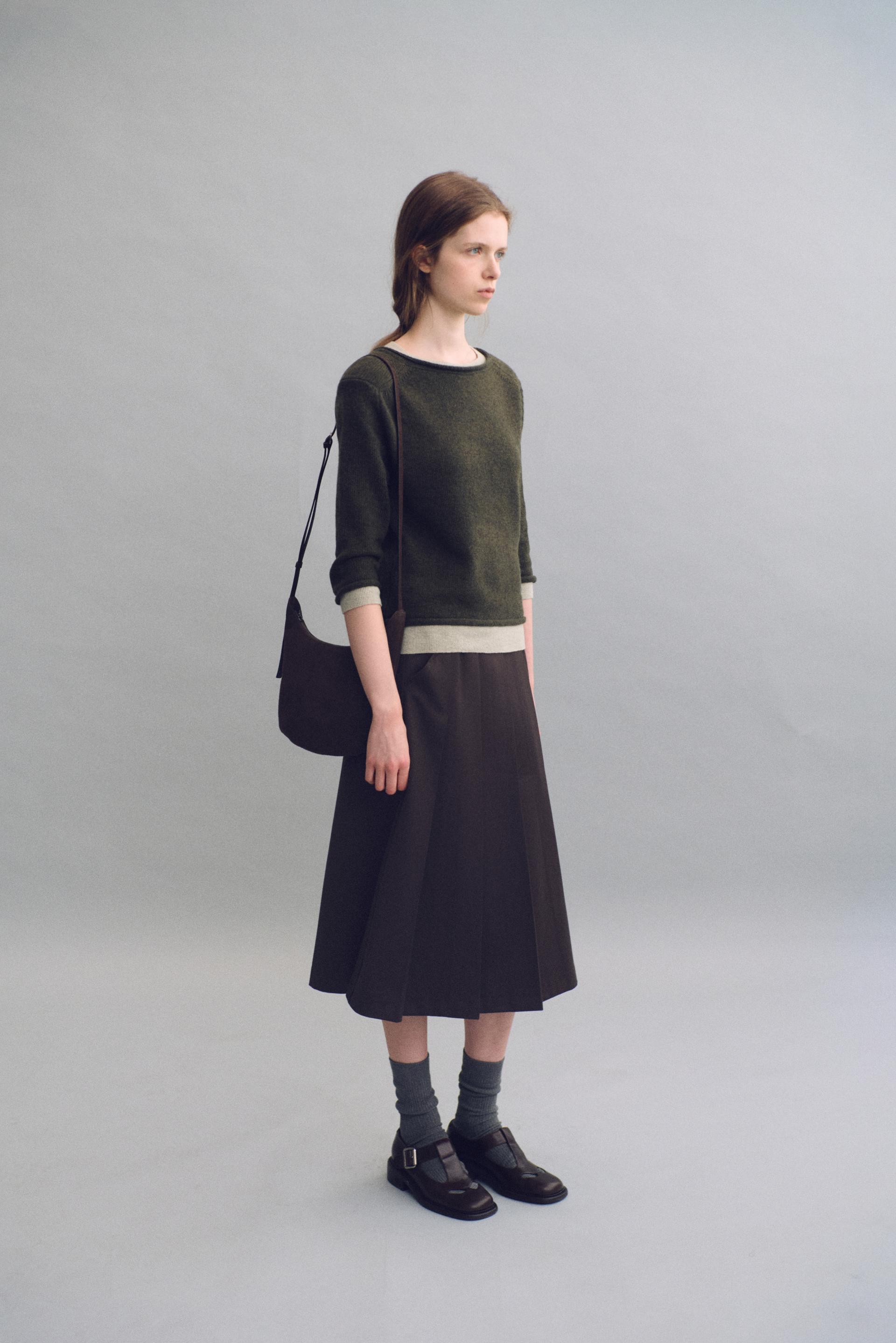 [7차 재입고 9/15 순차배송] double pocket pleats skirt (brown)