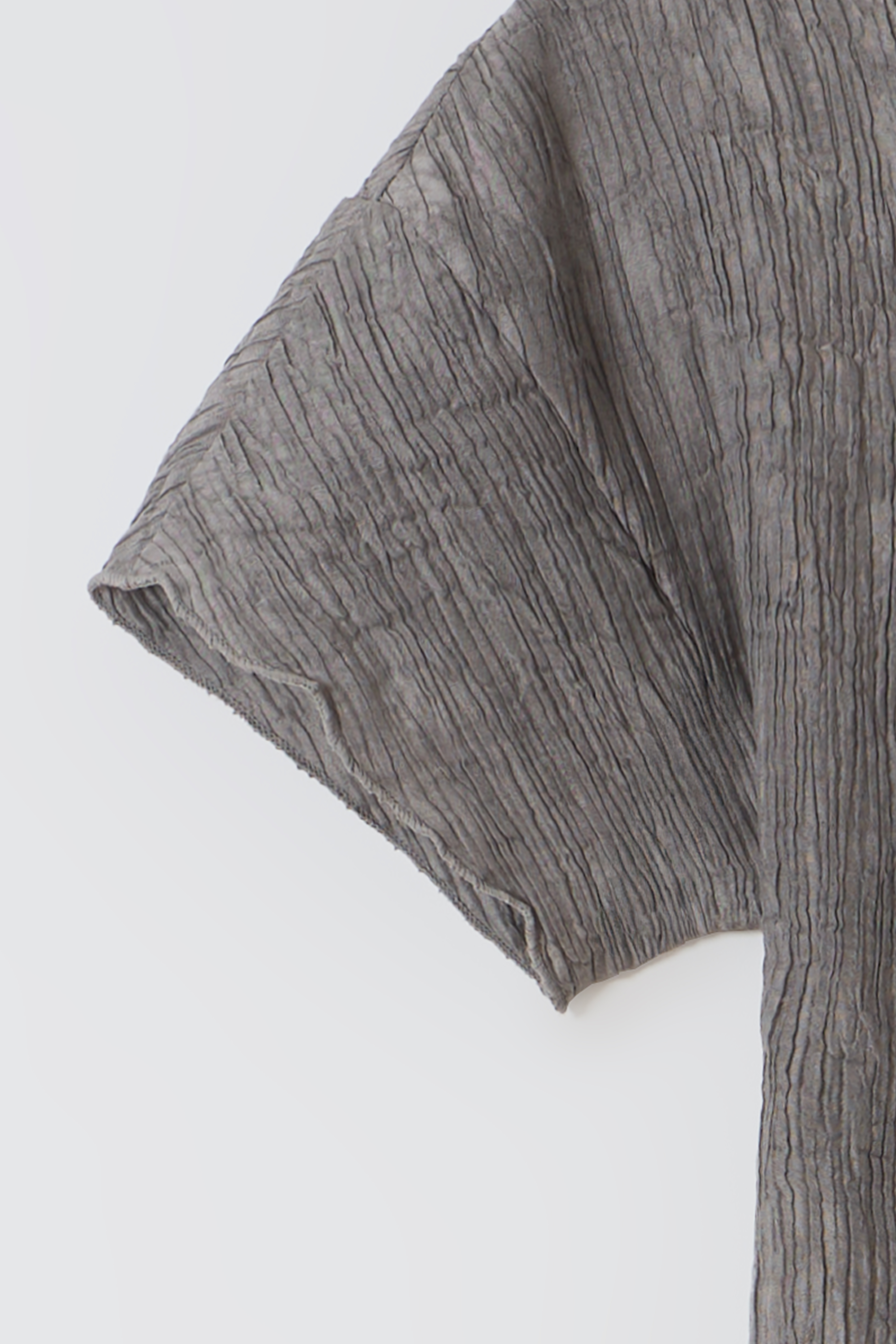 [4차 재입고 7/10 순차배송] pleats seam half blouse (grey)