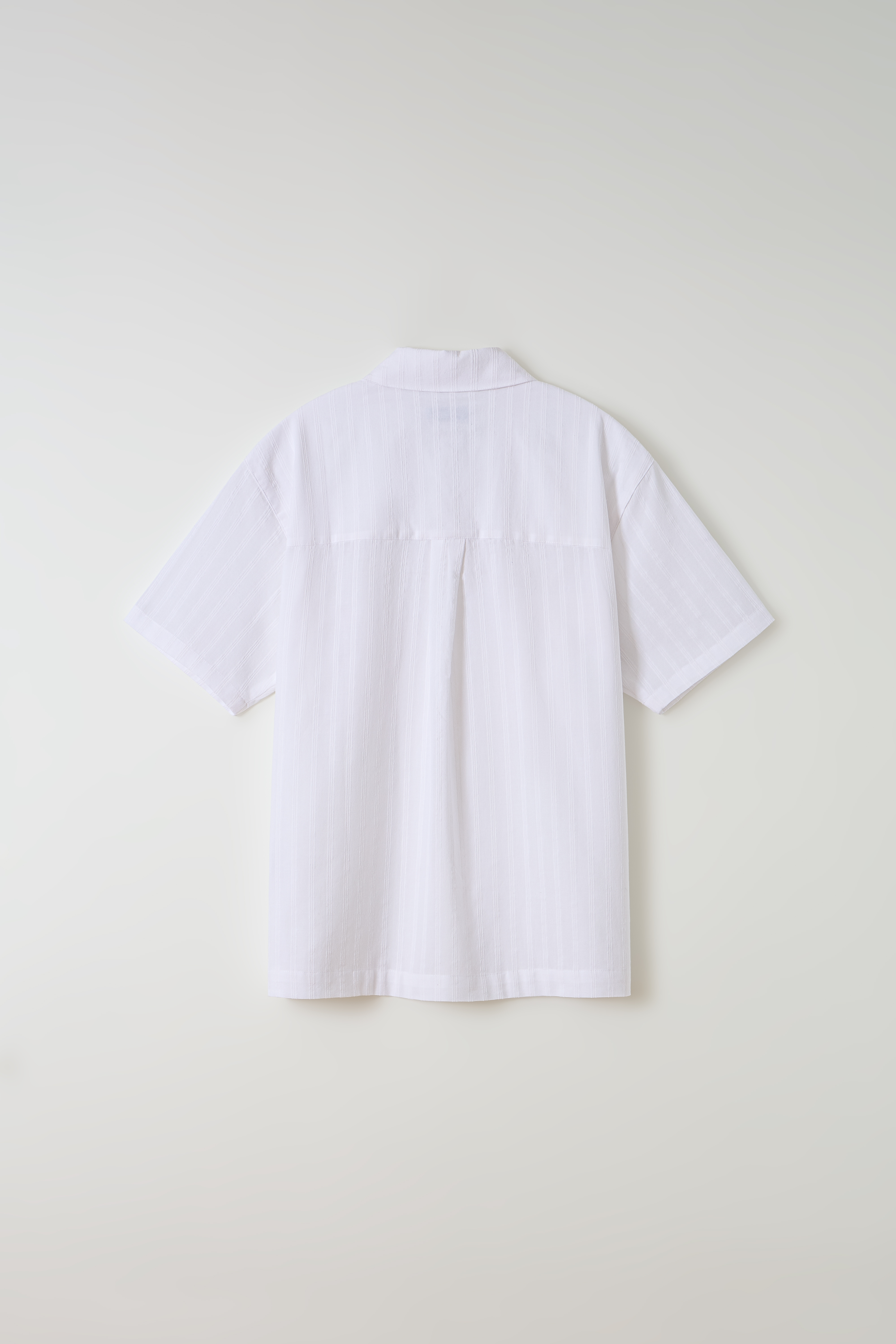 [10차 재입고] wrinkled lapel shirts (white stripe)