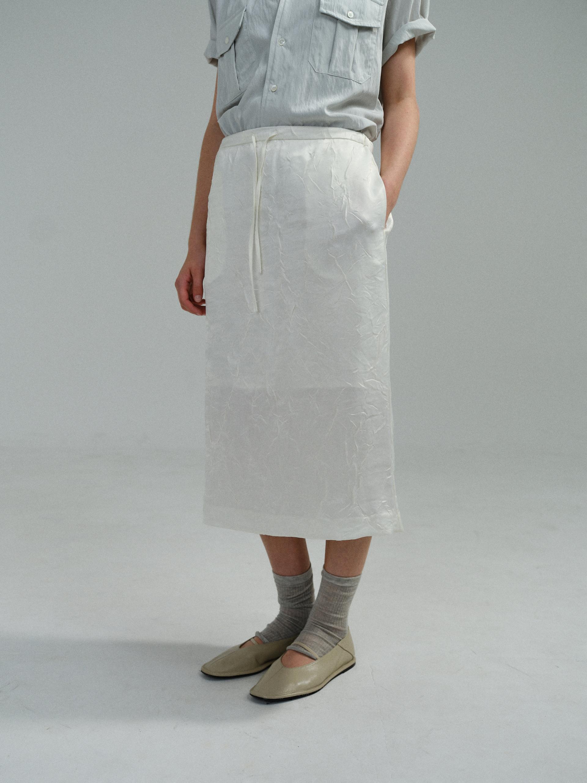 putty satin skirt (ivory)