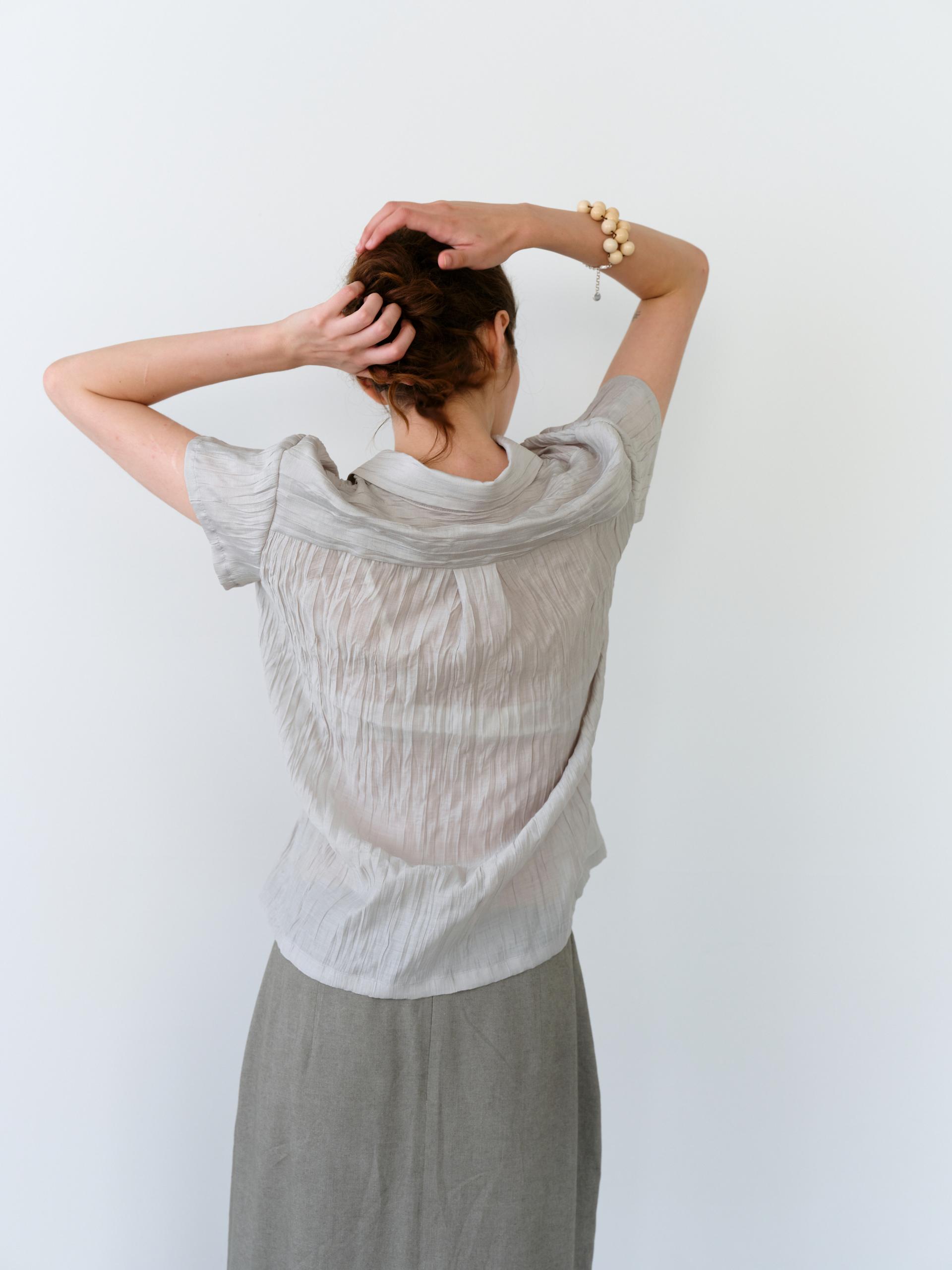 [5차 재입고] ripple half shirts (dusty mint)