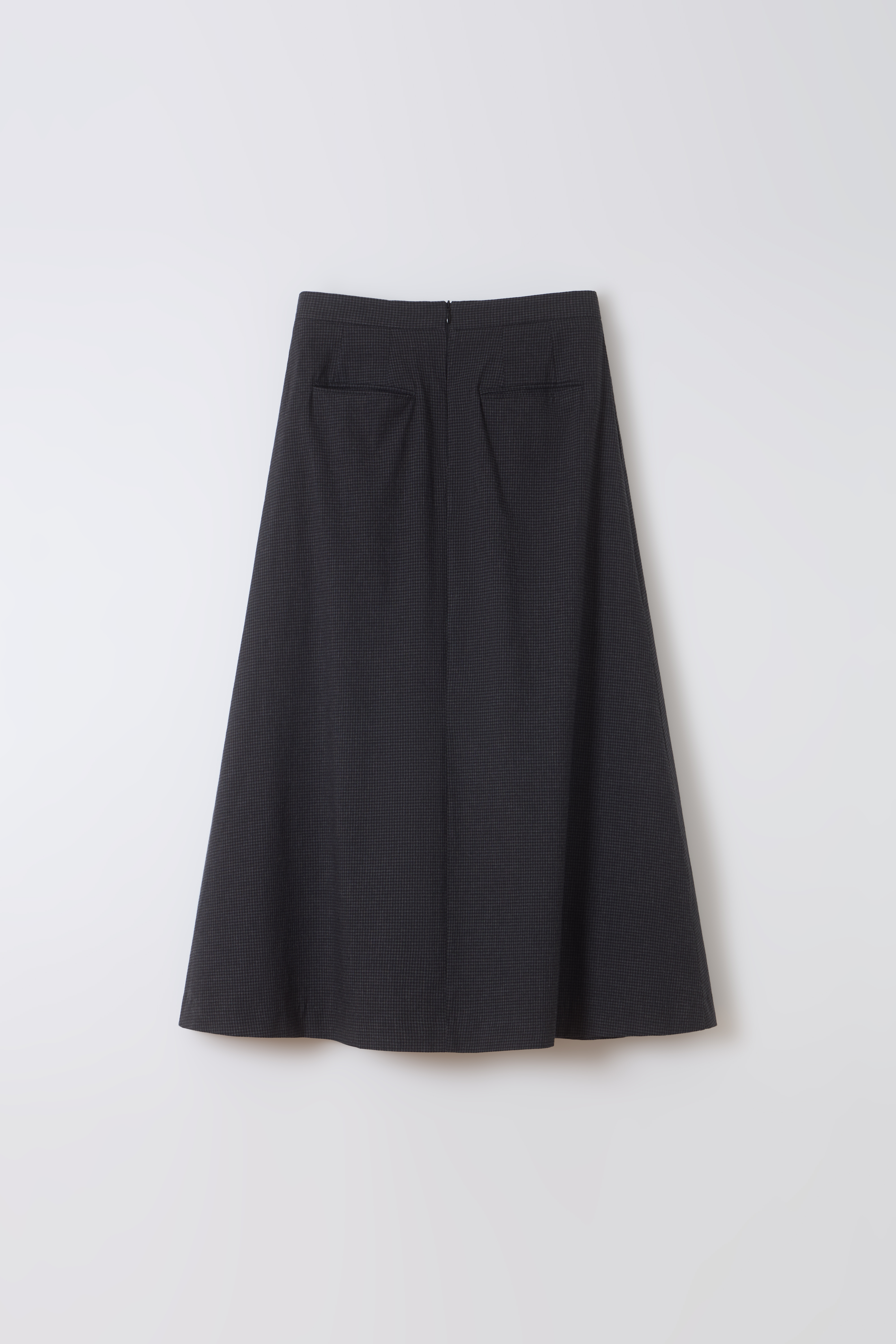 [2차 재입고] asym pleats skirt (check grey)
