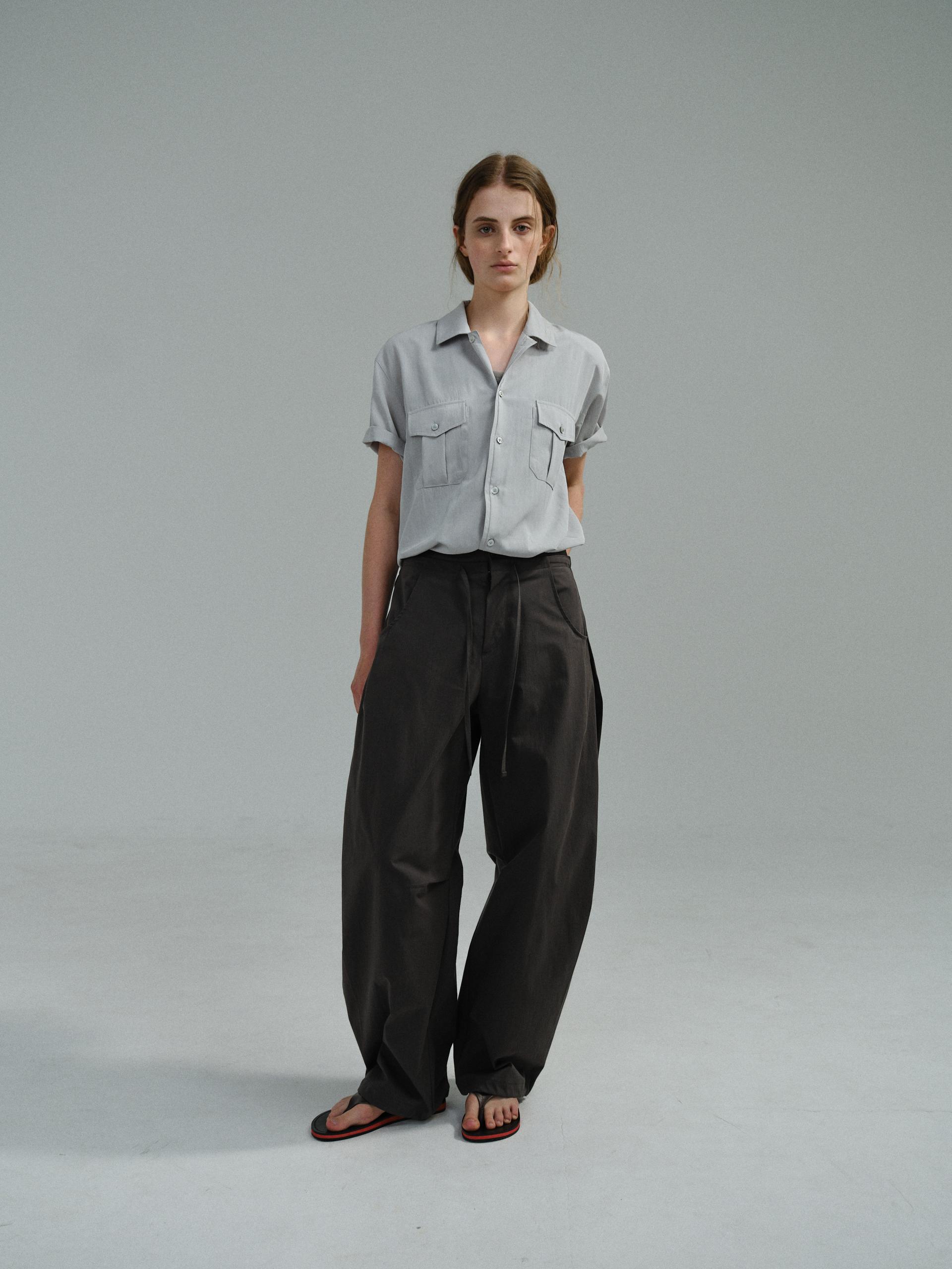 wrinkled lapel shirts (dusty sky)