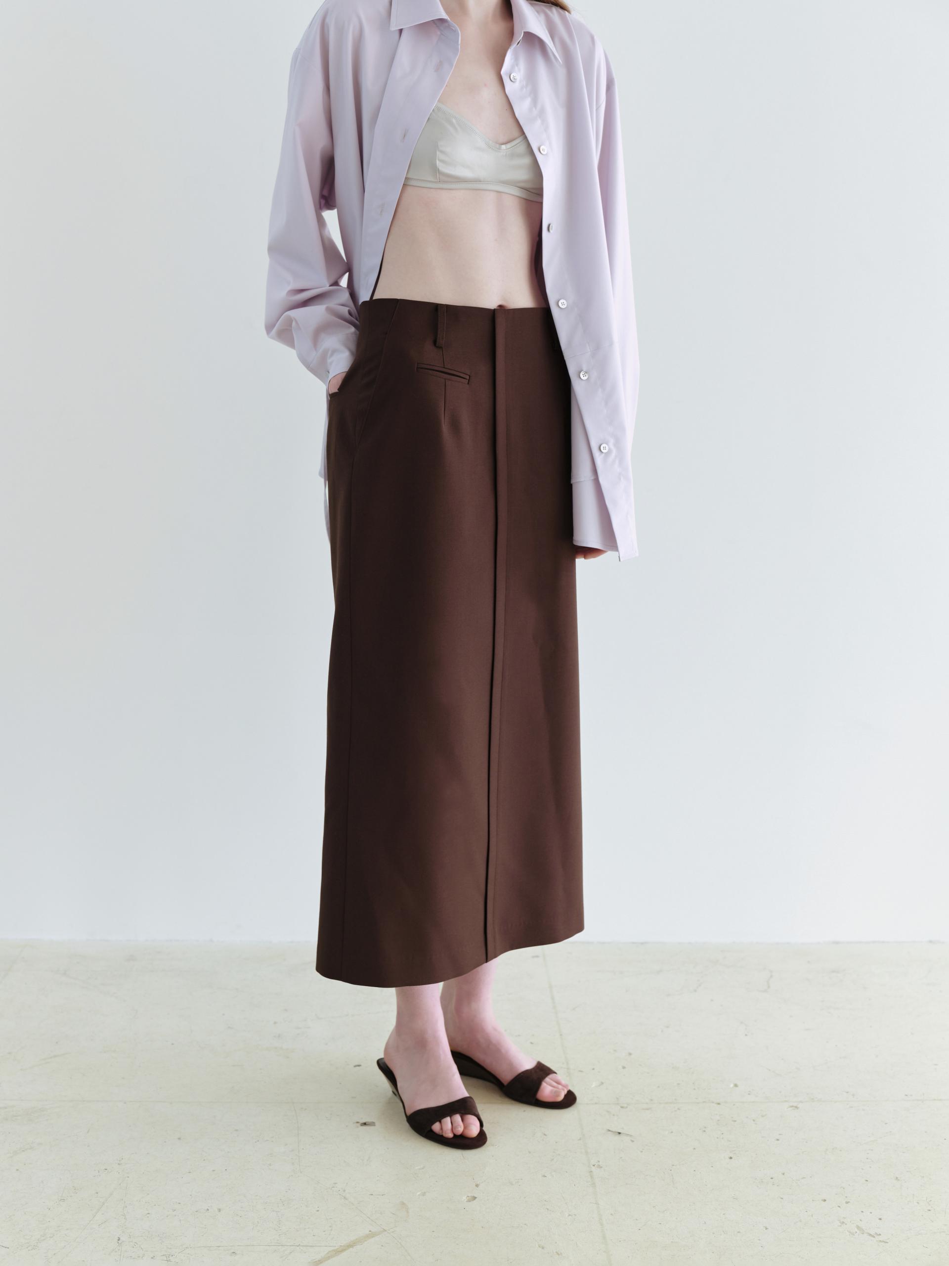 [17차 재입고] lip pencil skirt (brown)