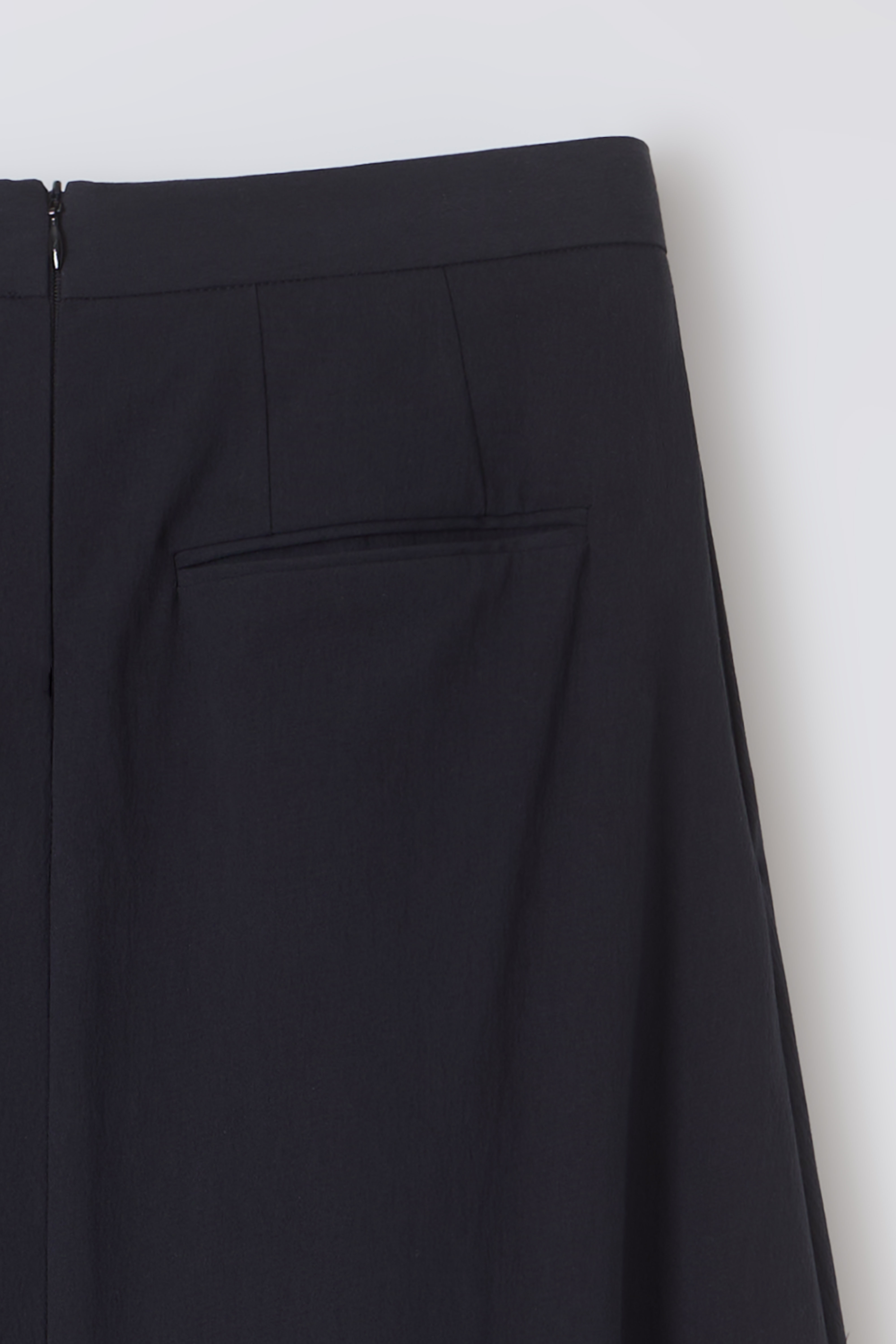 [2차 재입고] asym pleats skirt (ink black)