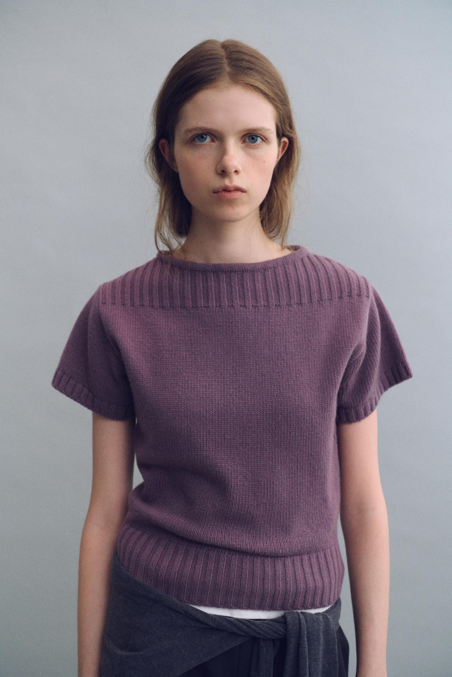 boat-neck half knit (mauve)