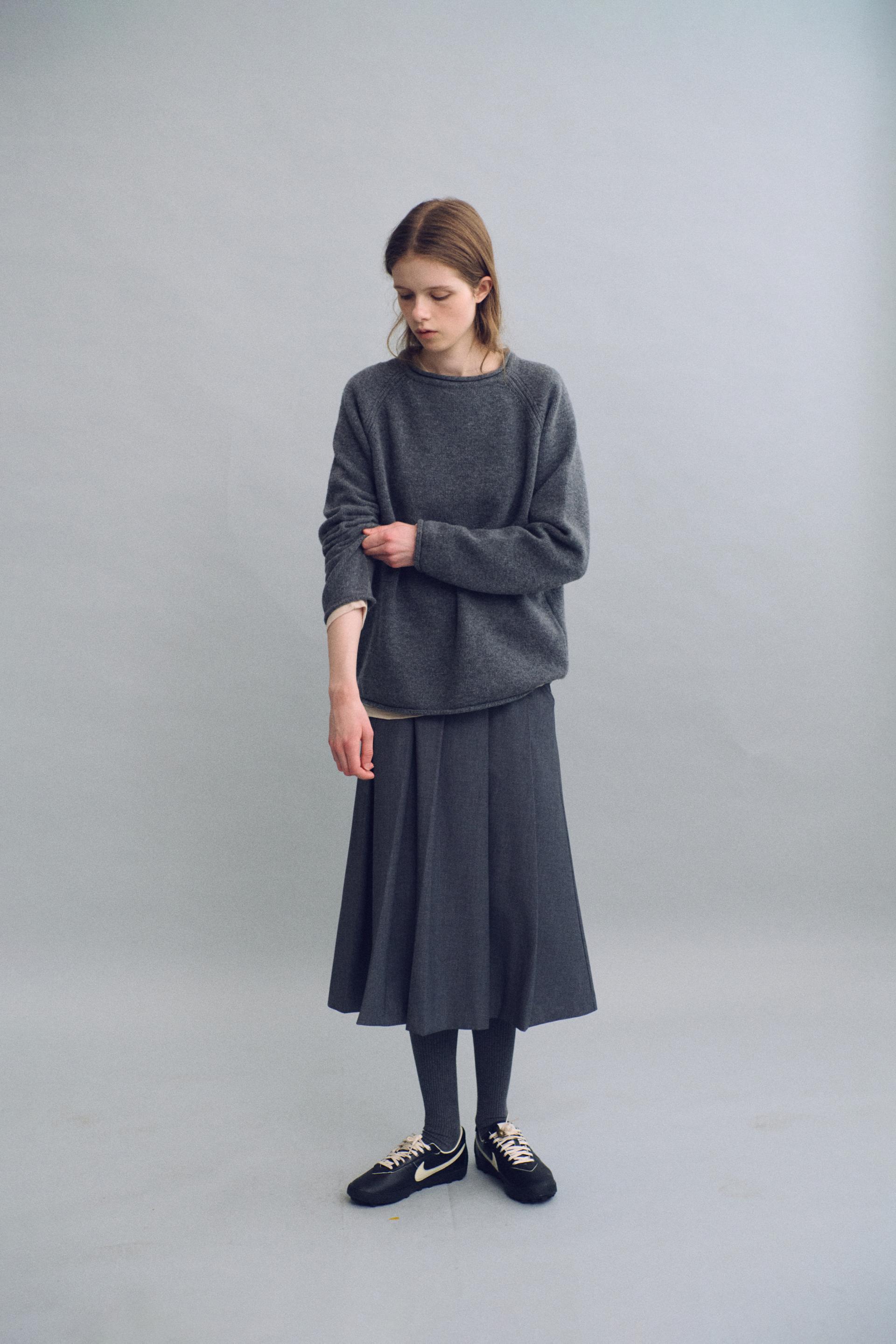 [7차 재입고 9/15 순차배송] double pocket pleats skirt (grey)