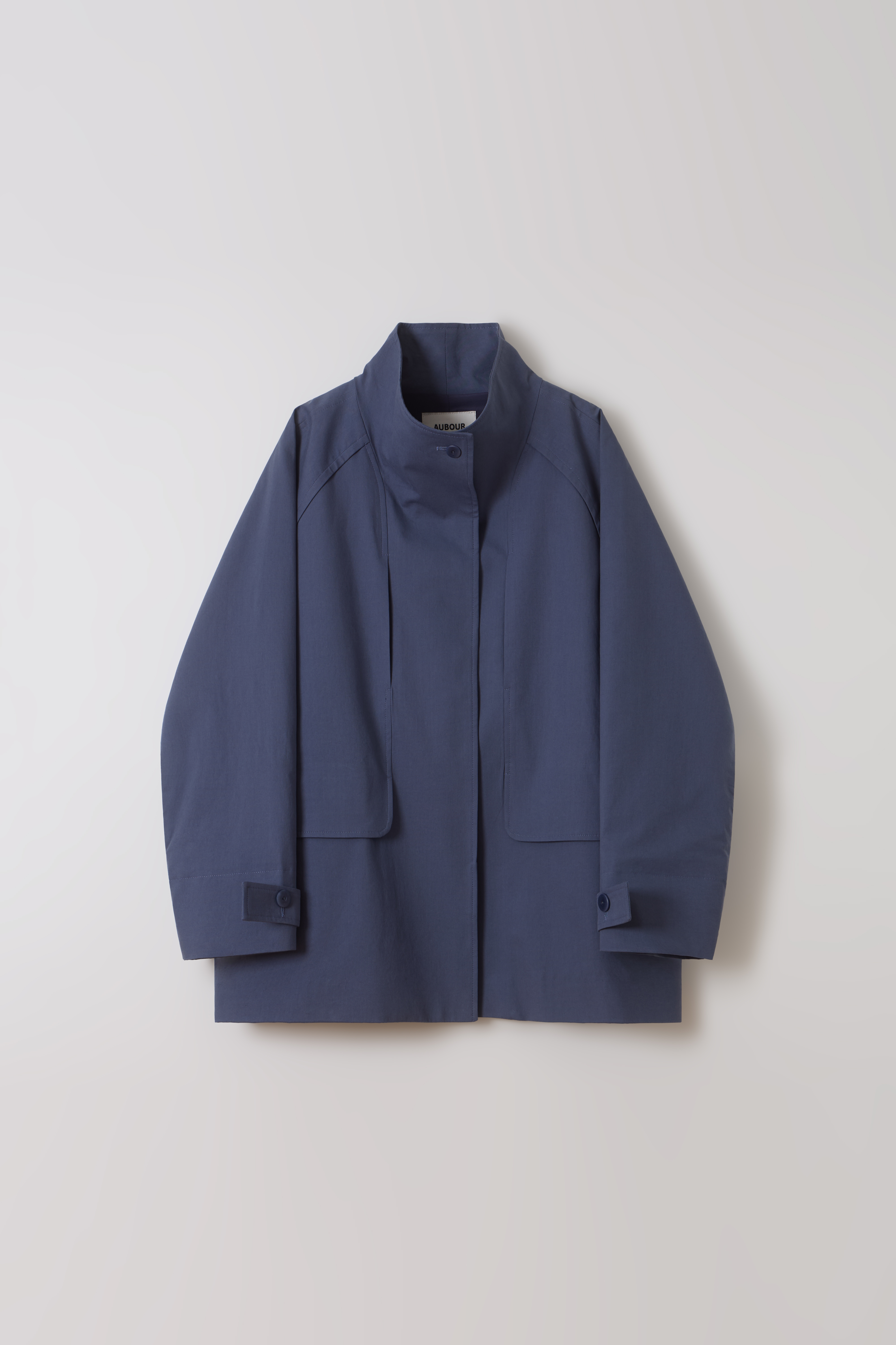 [2차 재입고] vent half trench coat (bio blue)