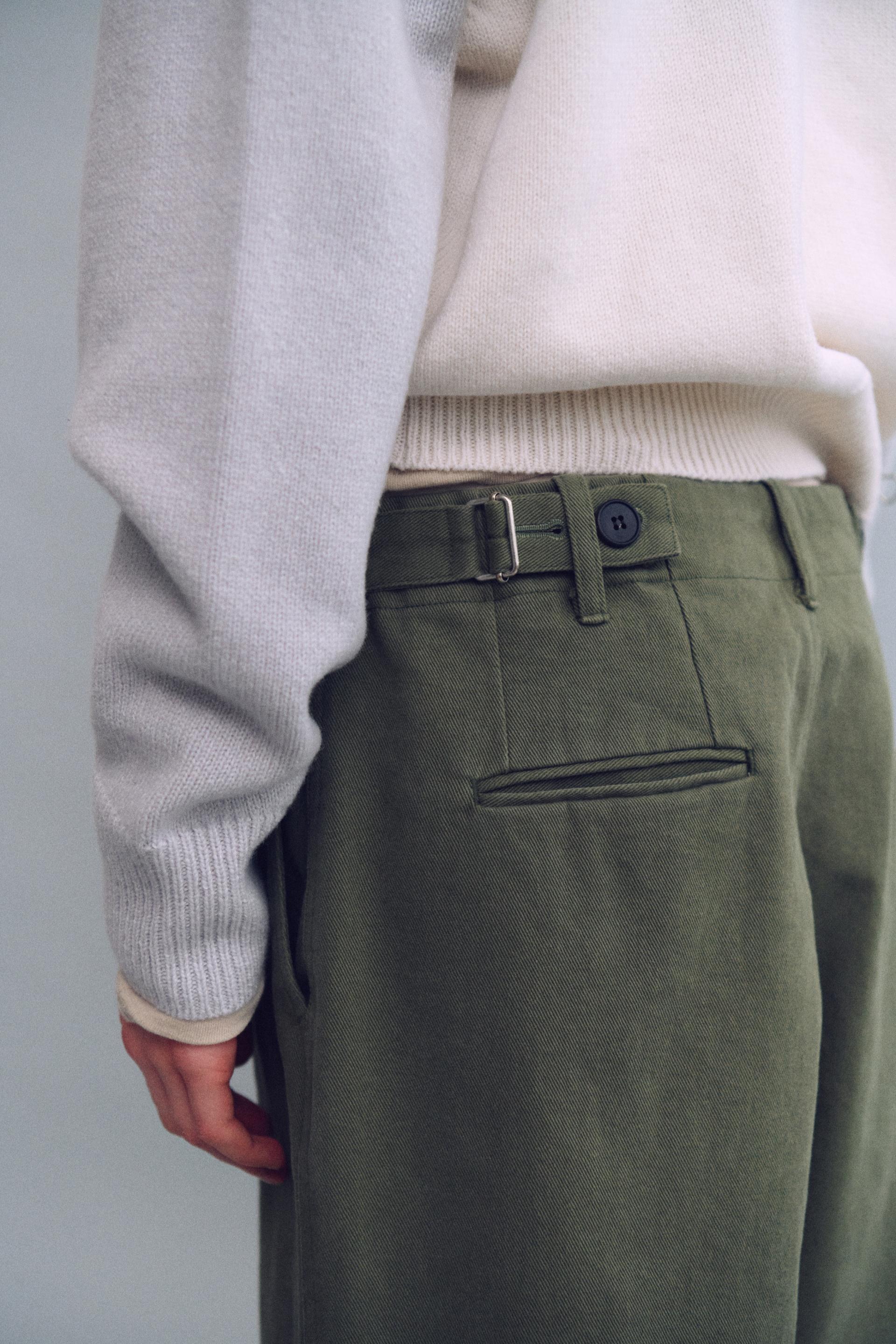 washed buckle pants (vintage khaki)