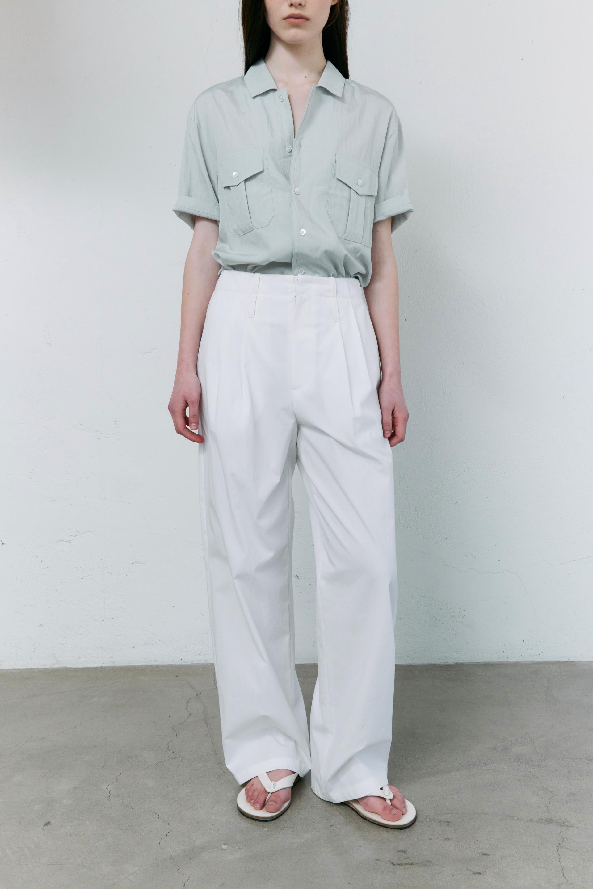 [13차 재입고 5/22 순차배송] wrinkled lapel shirts (mint grey)