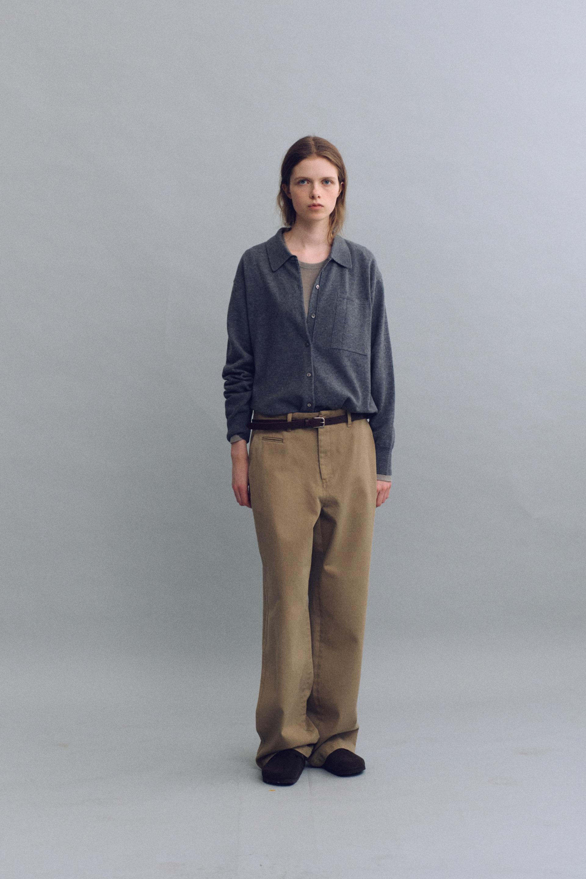 washed buckle pants (vintage beige)