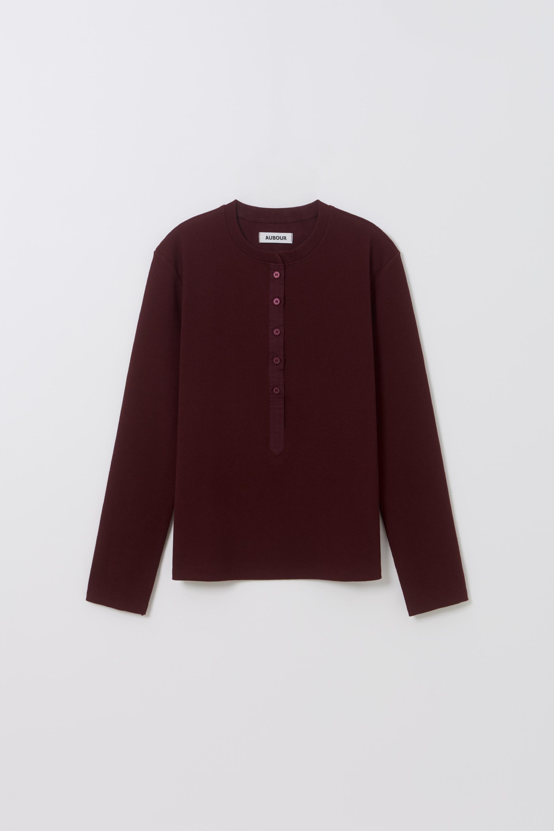 alter deep henley t-shirt (wine)