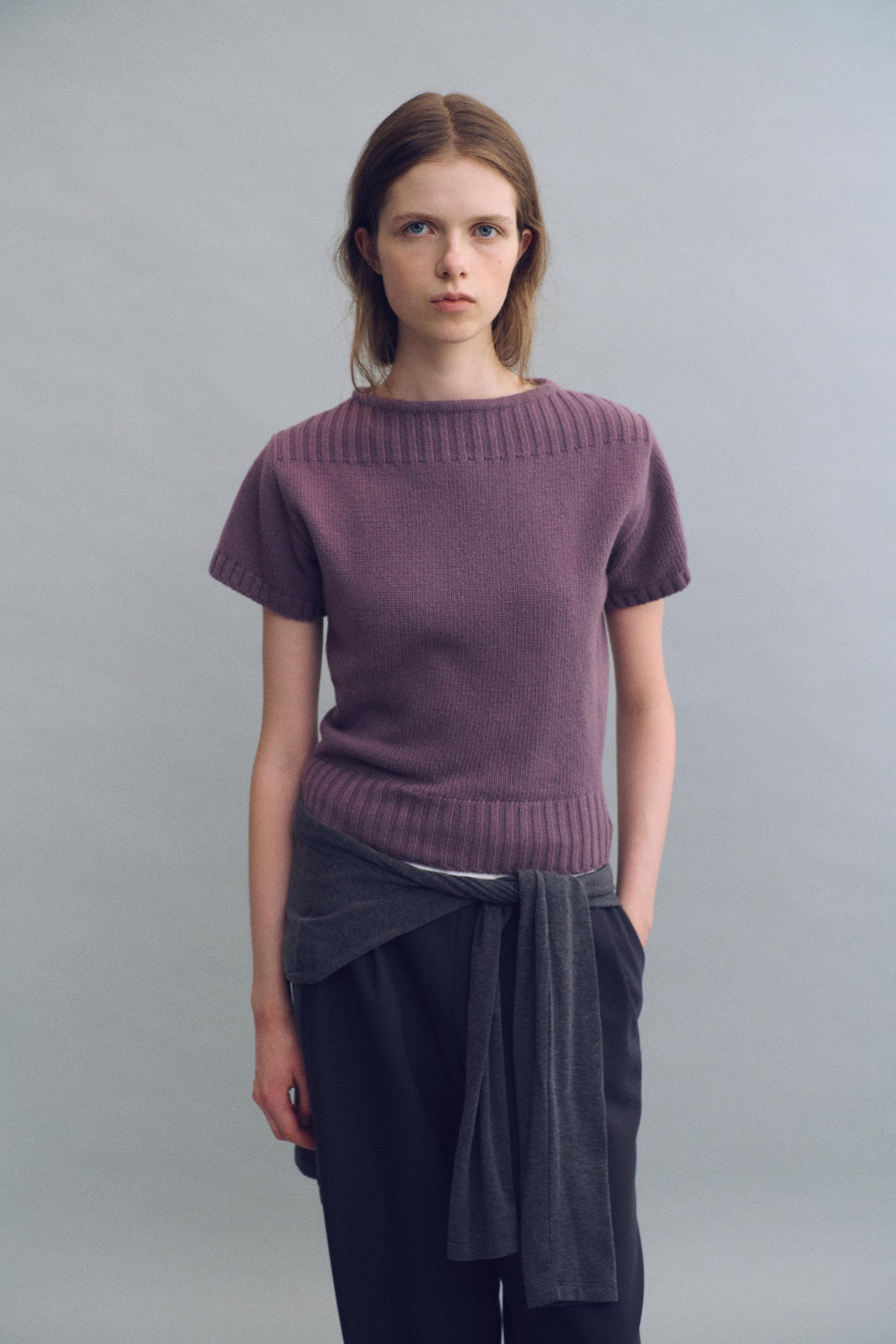boat-neck half knit (mauve)