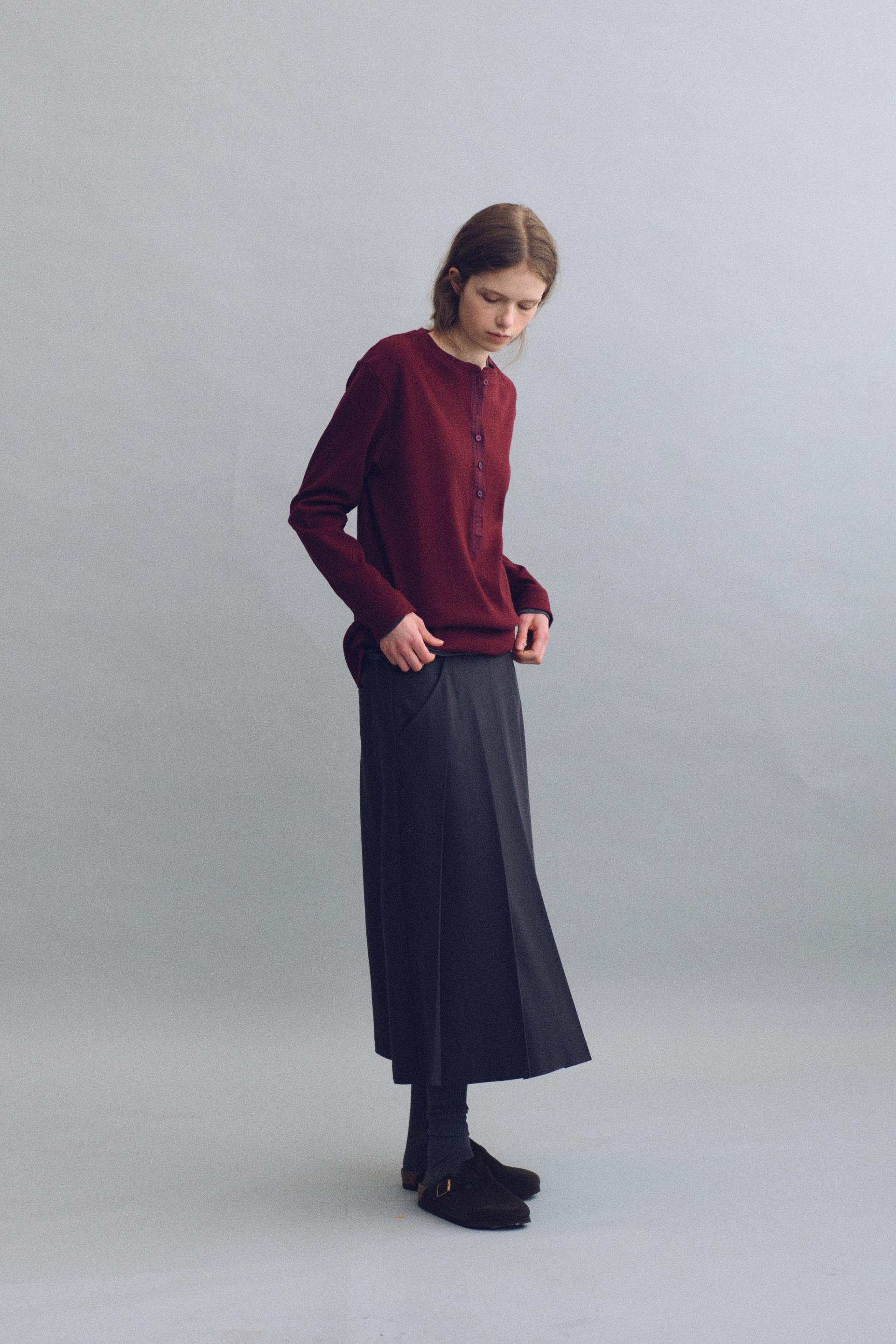 alter deep henley t-shirt (wine)