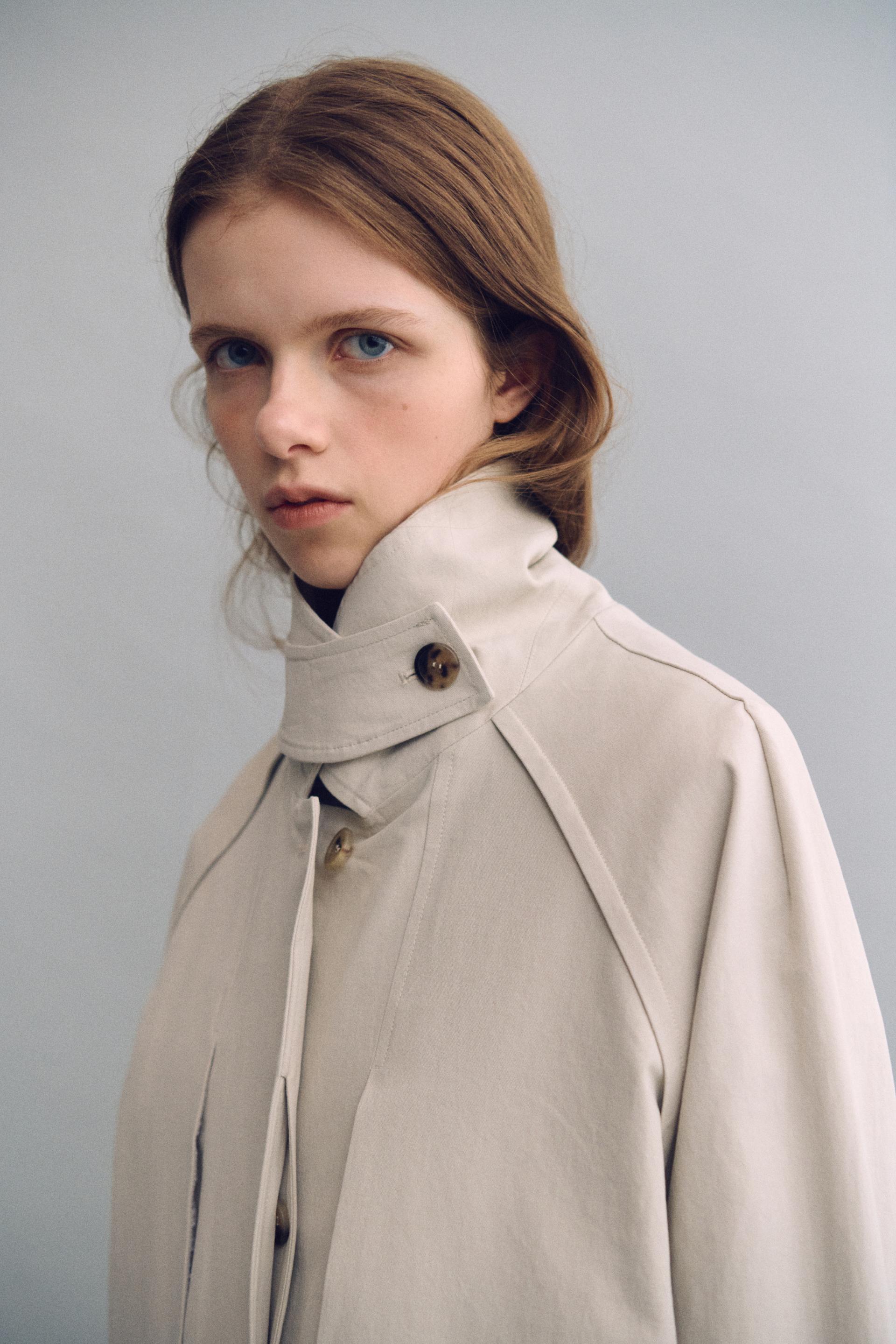 vent trench coat (ivory)