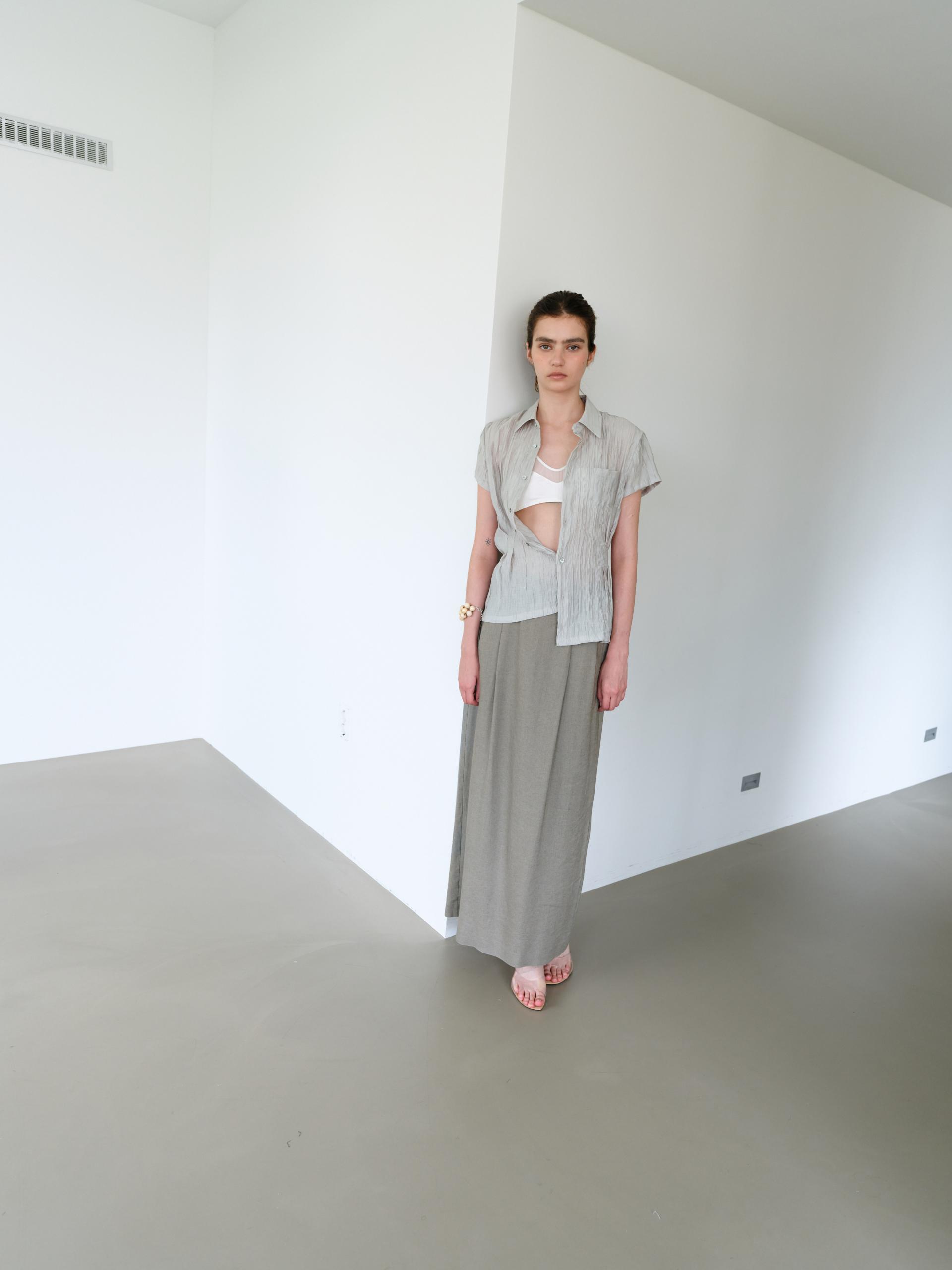 [5차 재입고] ripple half shirts (dusty mint)