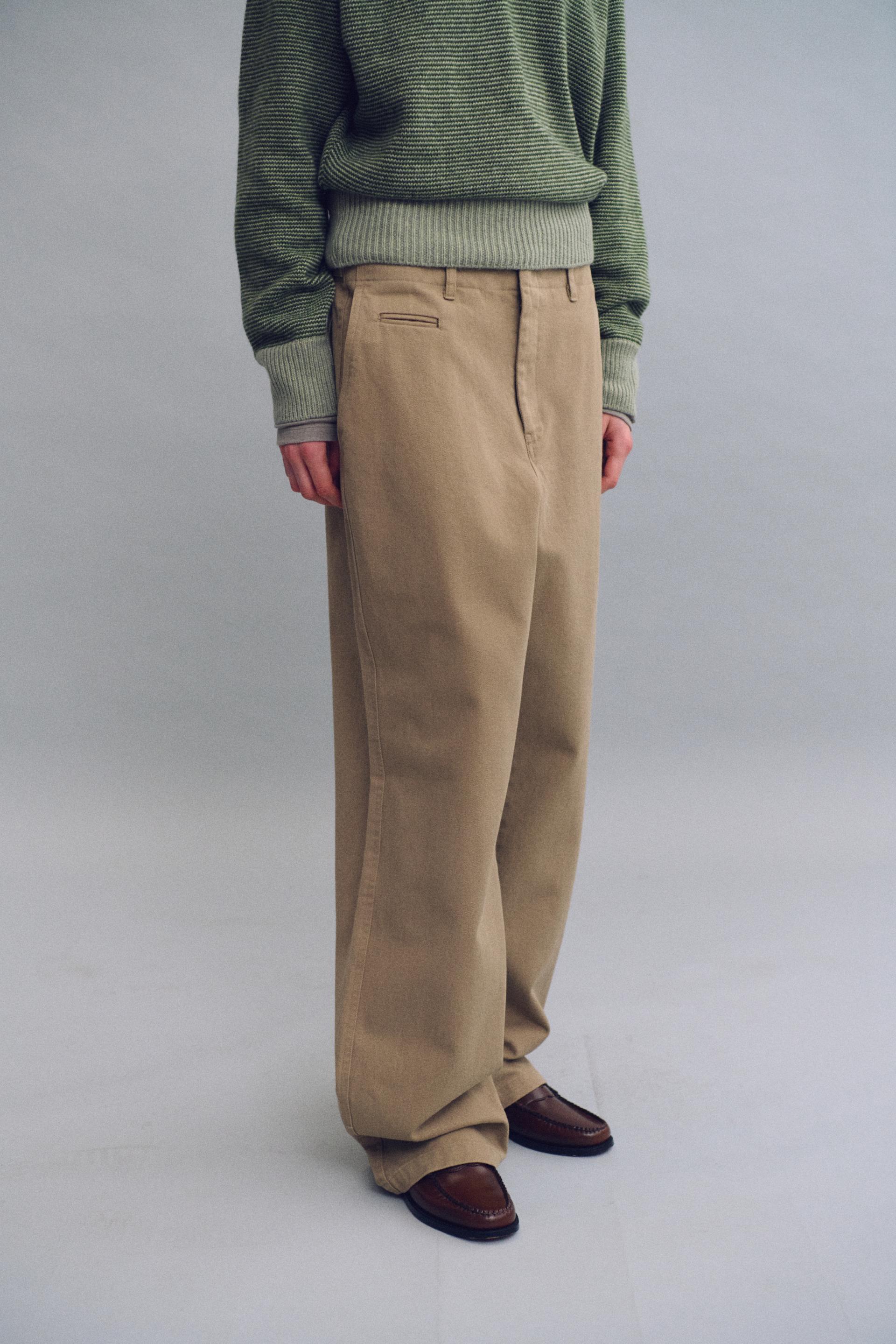 washed buckle pants (vintage beige)