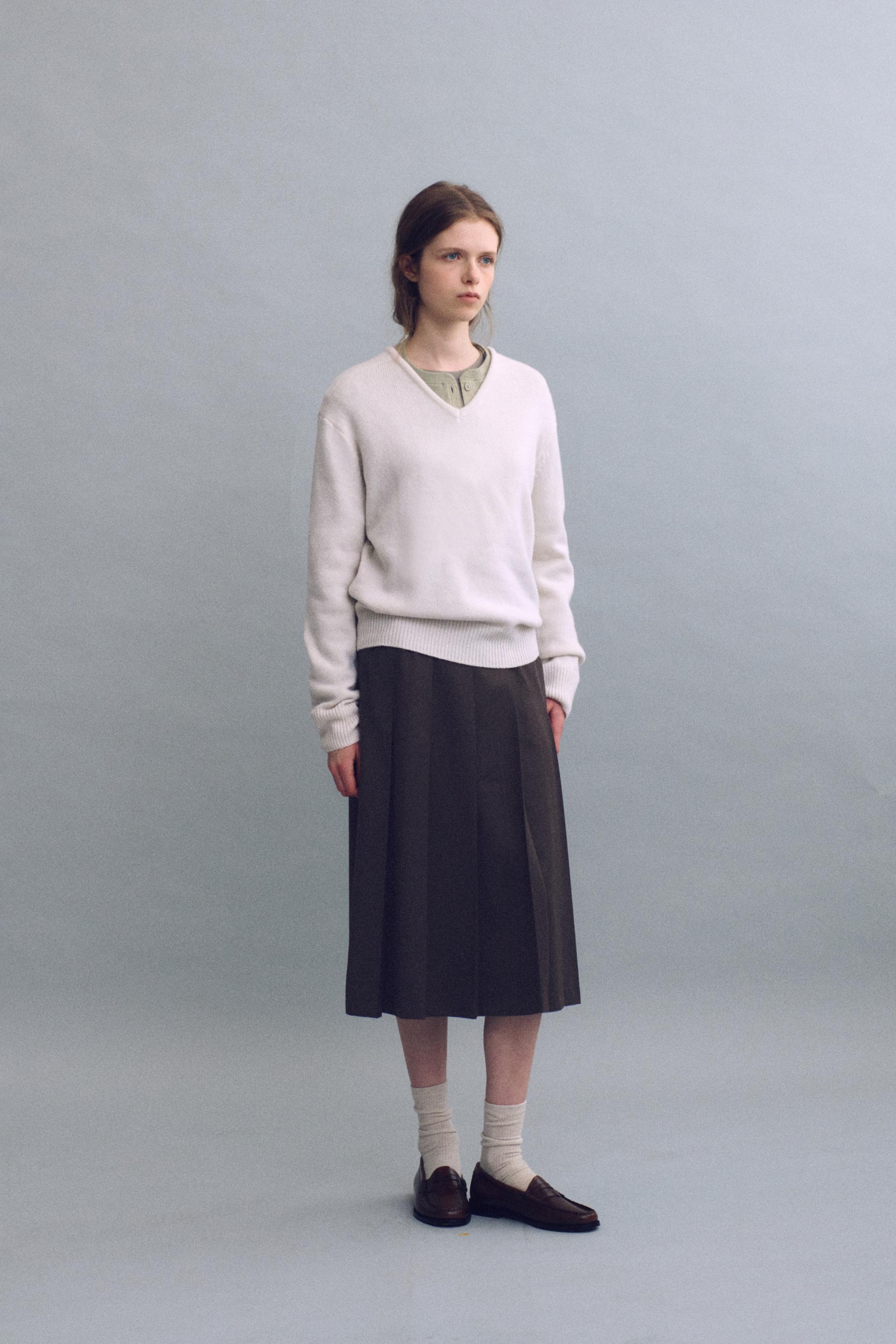 [7차 재입고 9/15 순차배송] double pocket pleats skirt (brown)