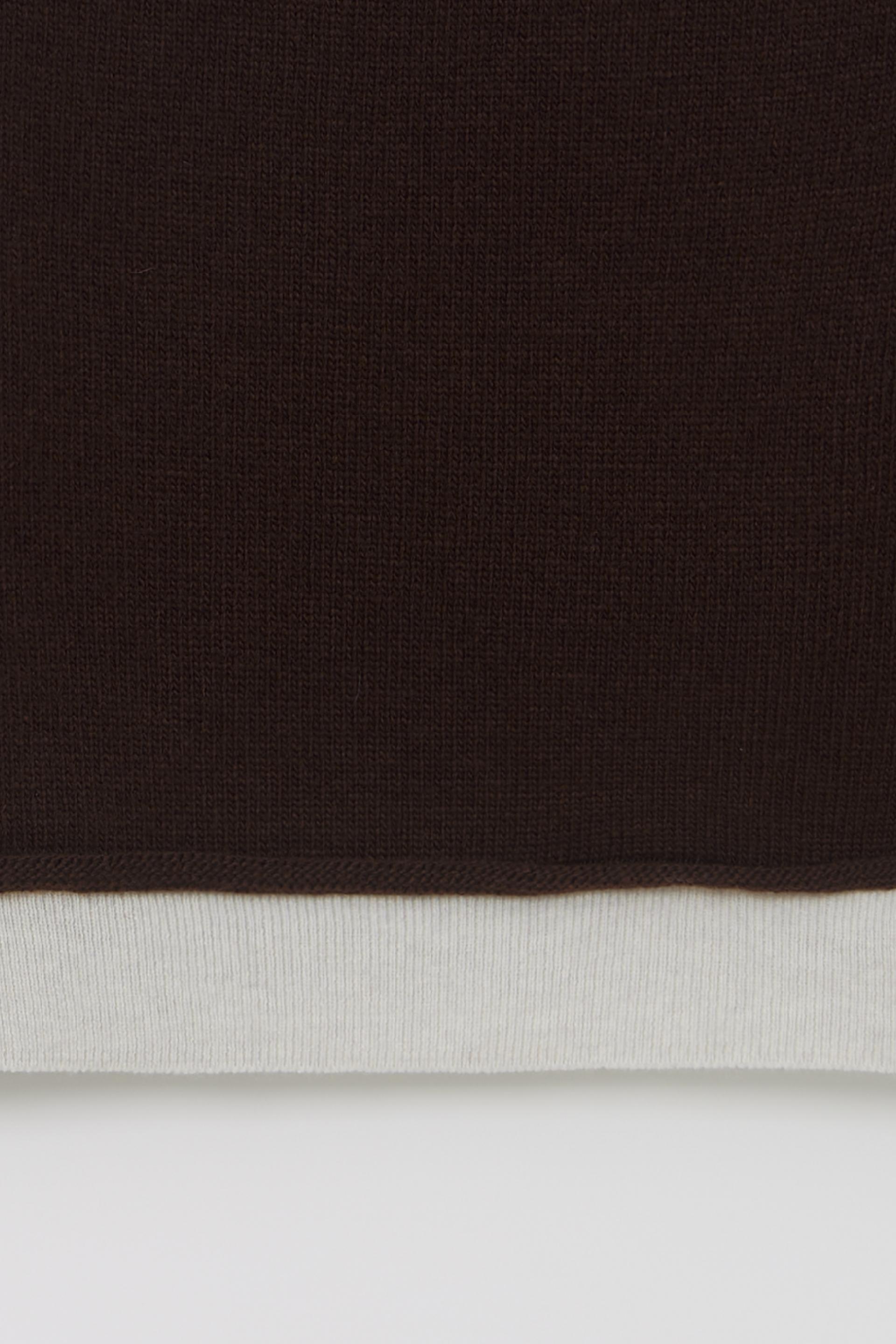 layered roll knit (brown)
