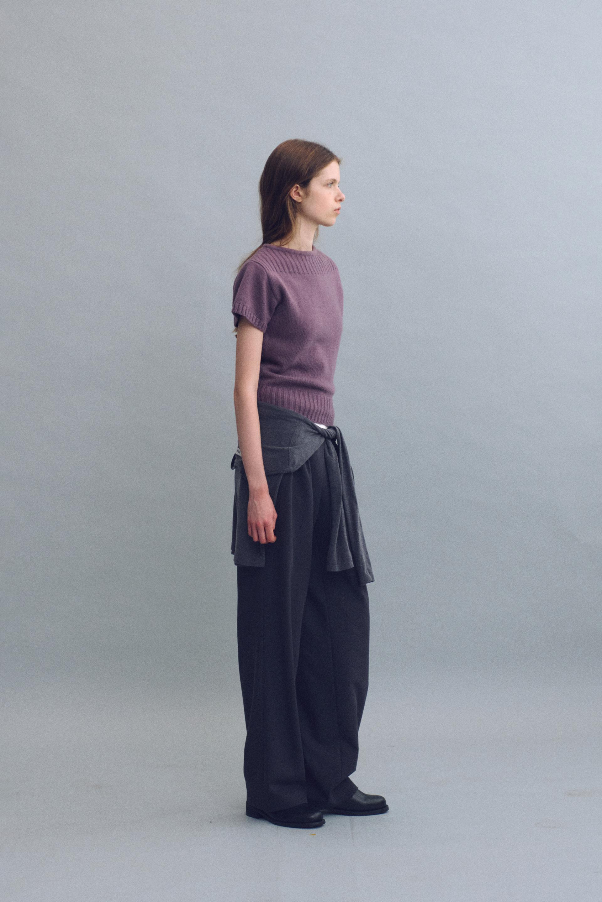 boat-neck half knit (mauve)