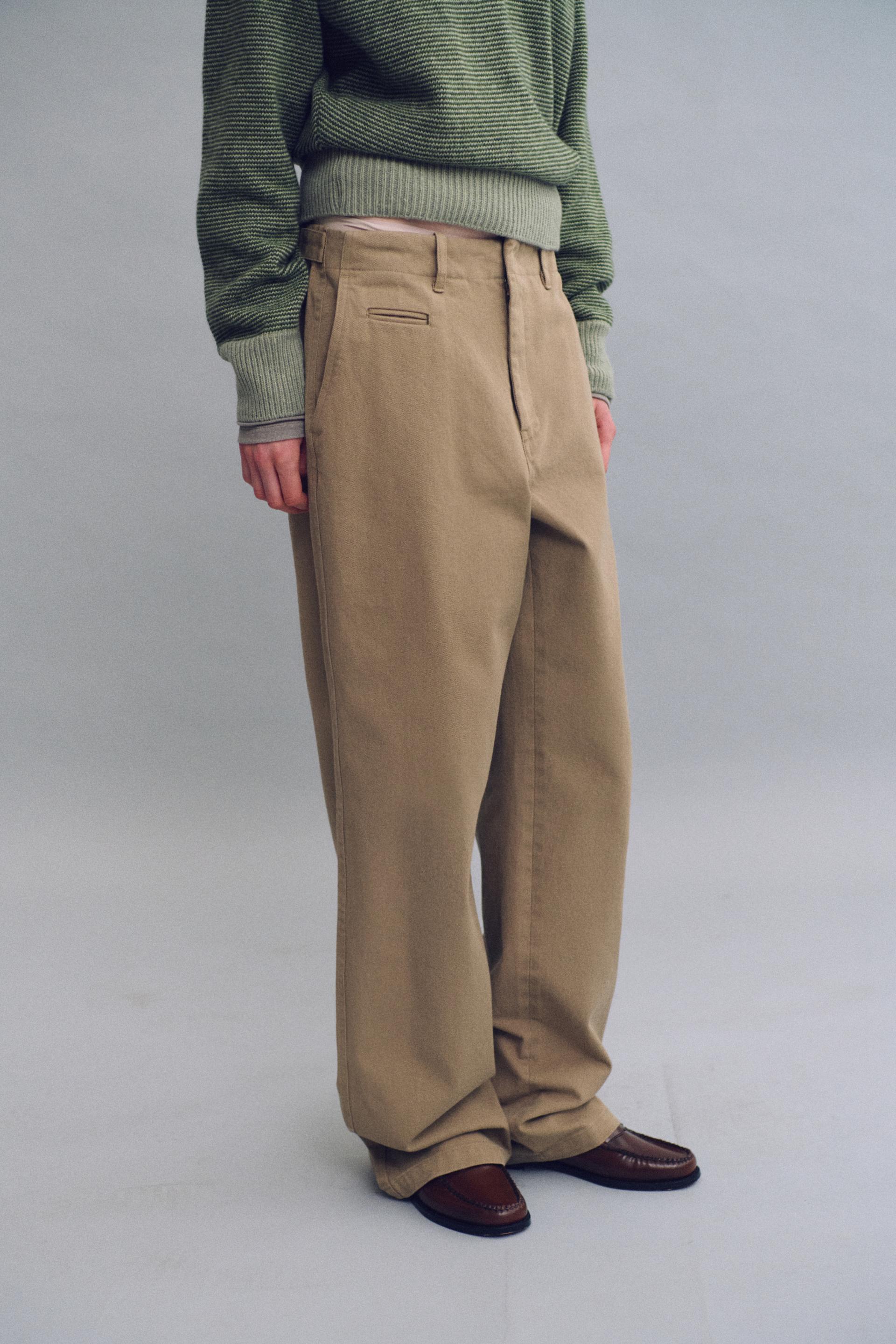 washed buckle pants (vintage beige)