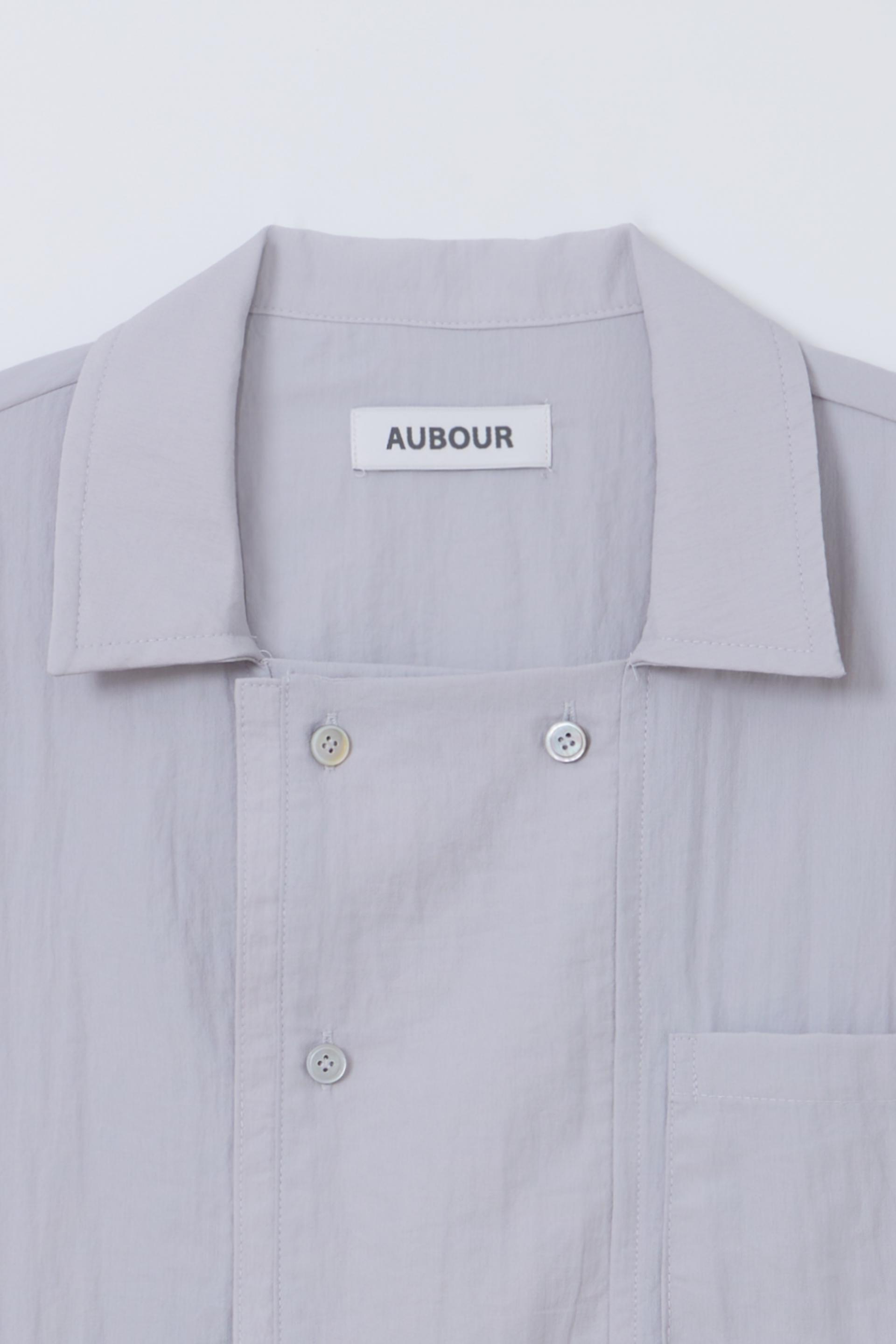 overlap half shirt (dusty sky)