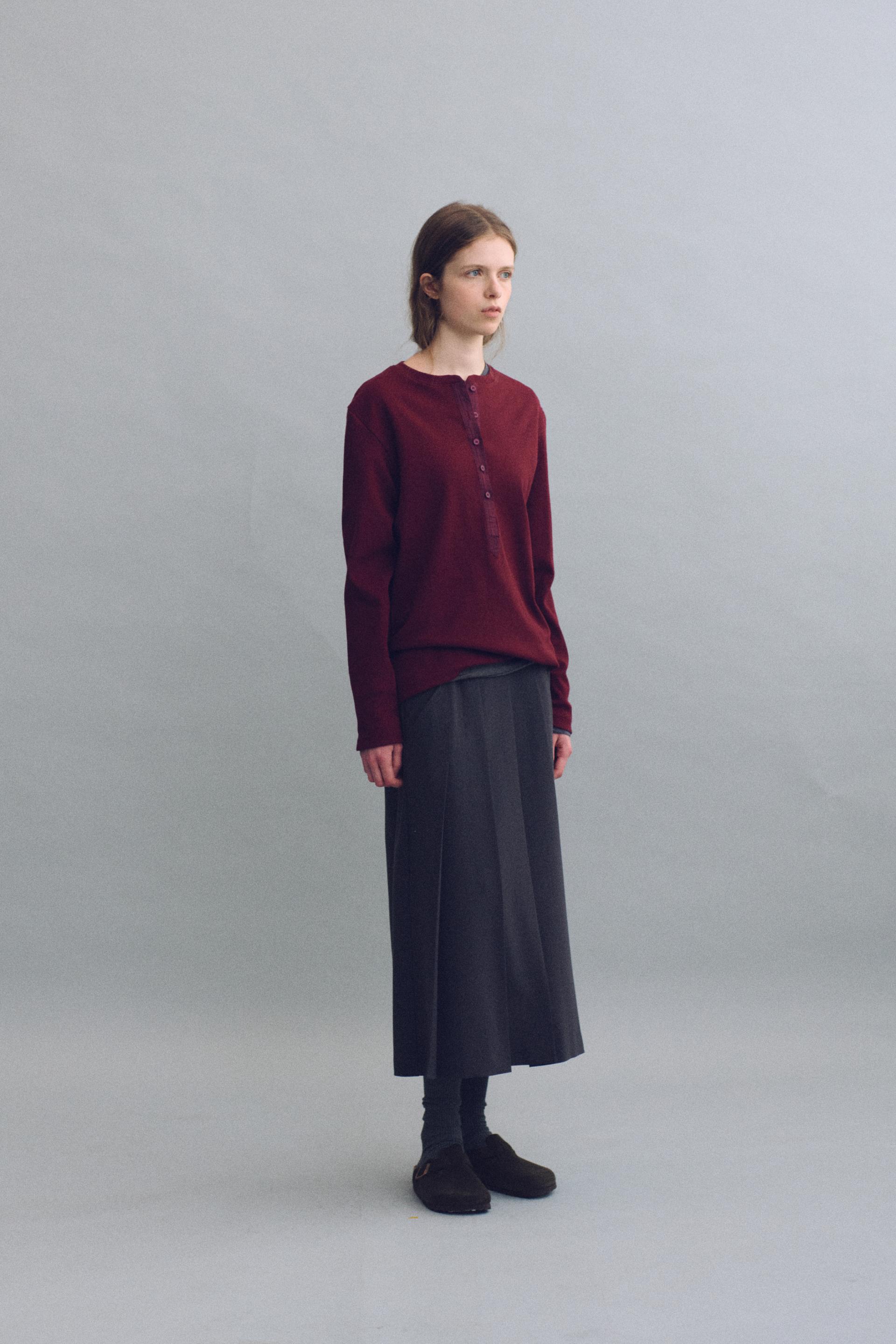 alter deep henley t-shirt (wine)