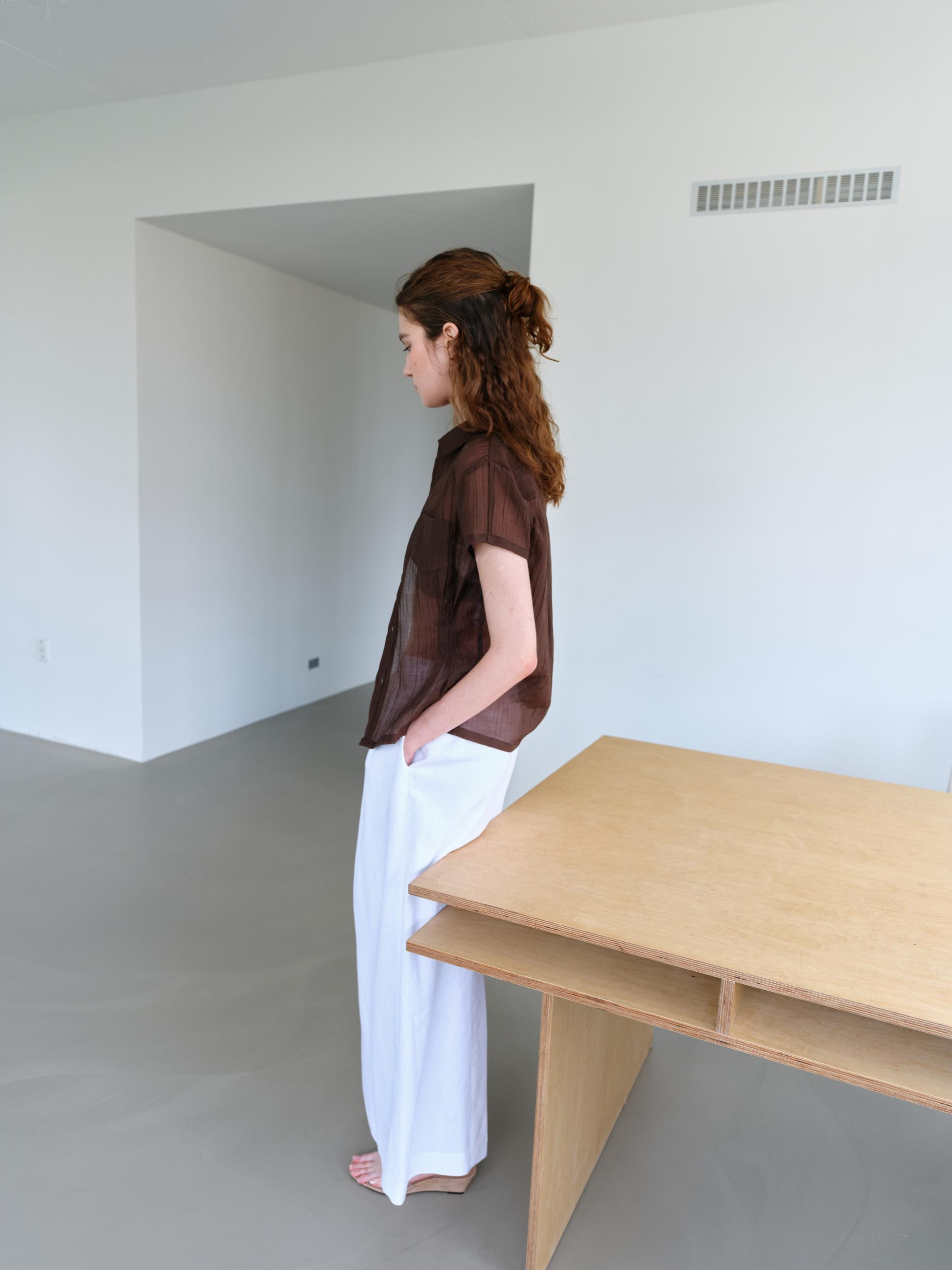 ripple half shirts (brown)