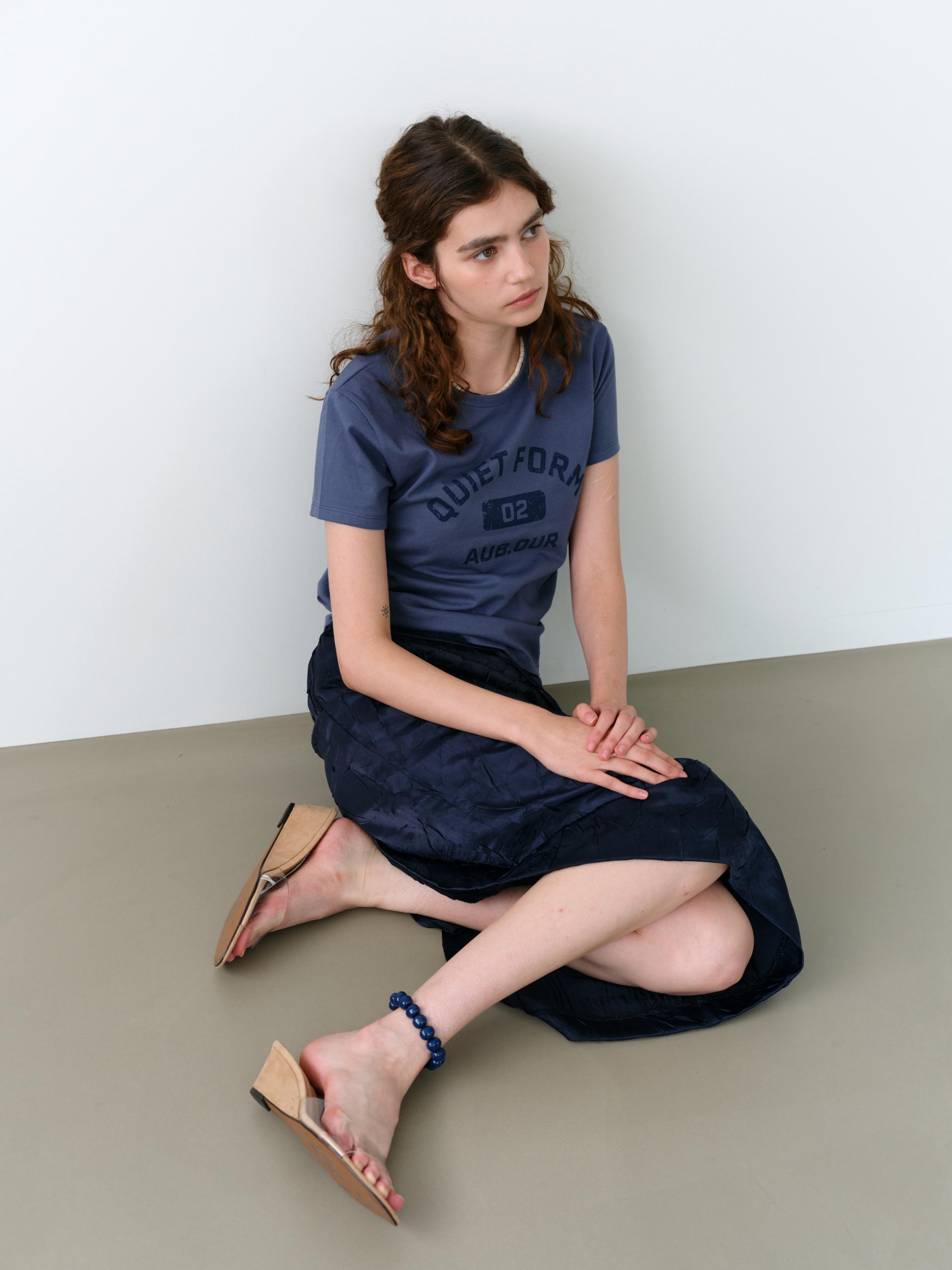 [2차 재입고] vintage form t-shirt (dusty blue)