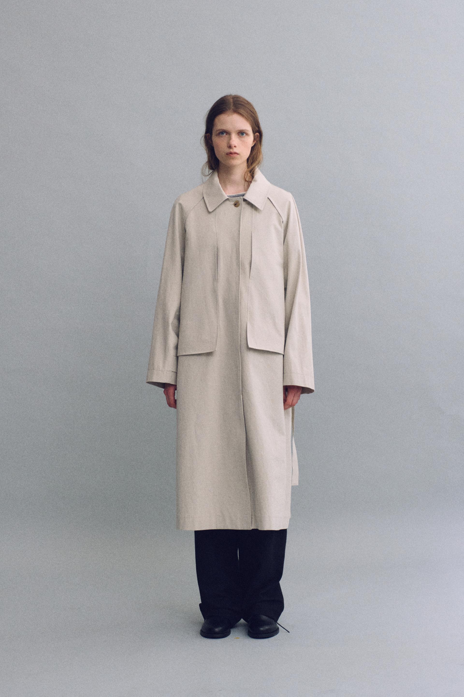vent trench coat (ivory)