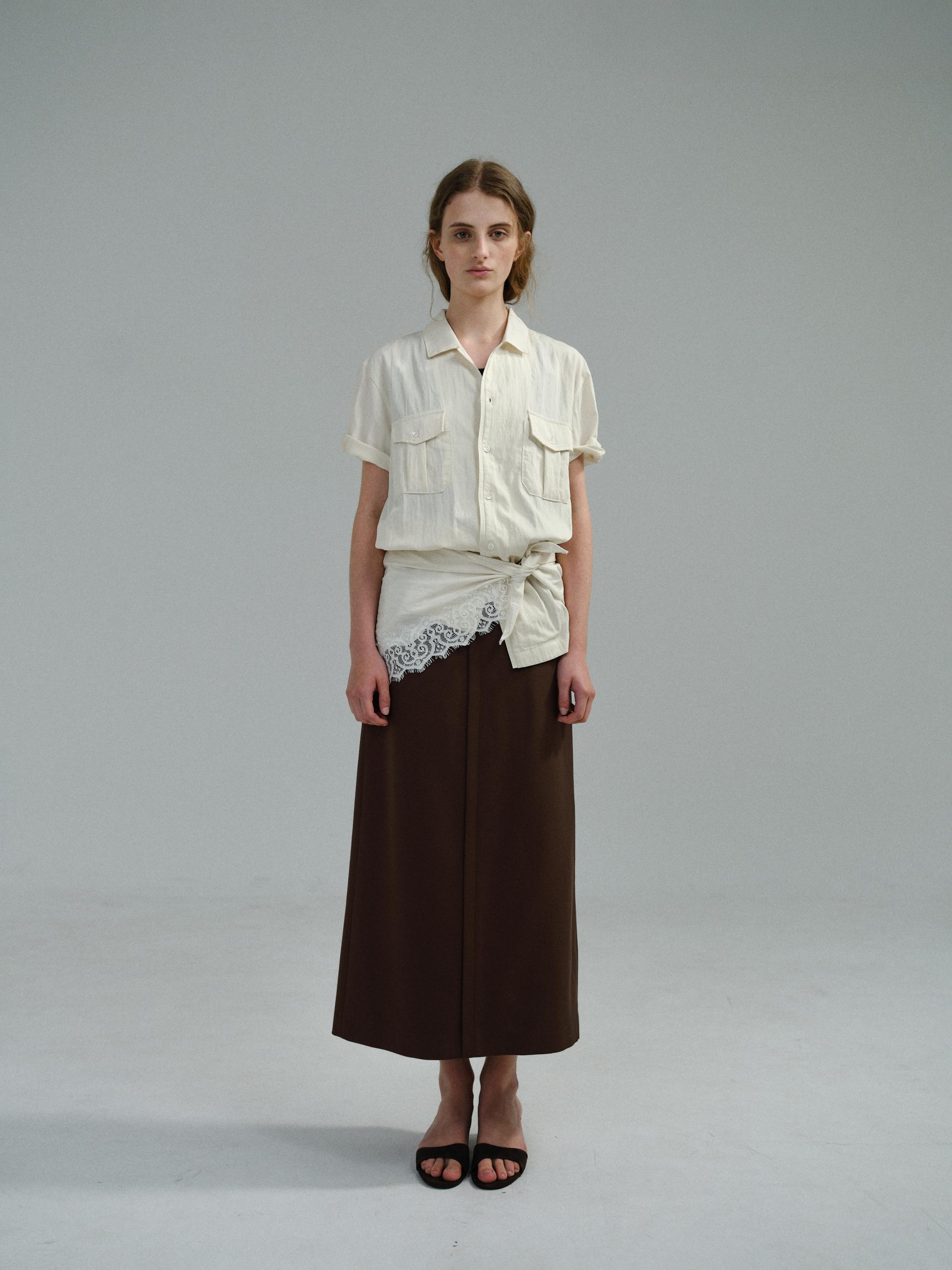 [17차 재입고] lip pencil skirt (brown)