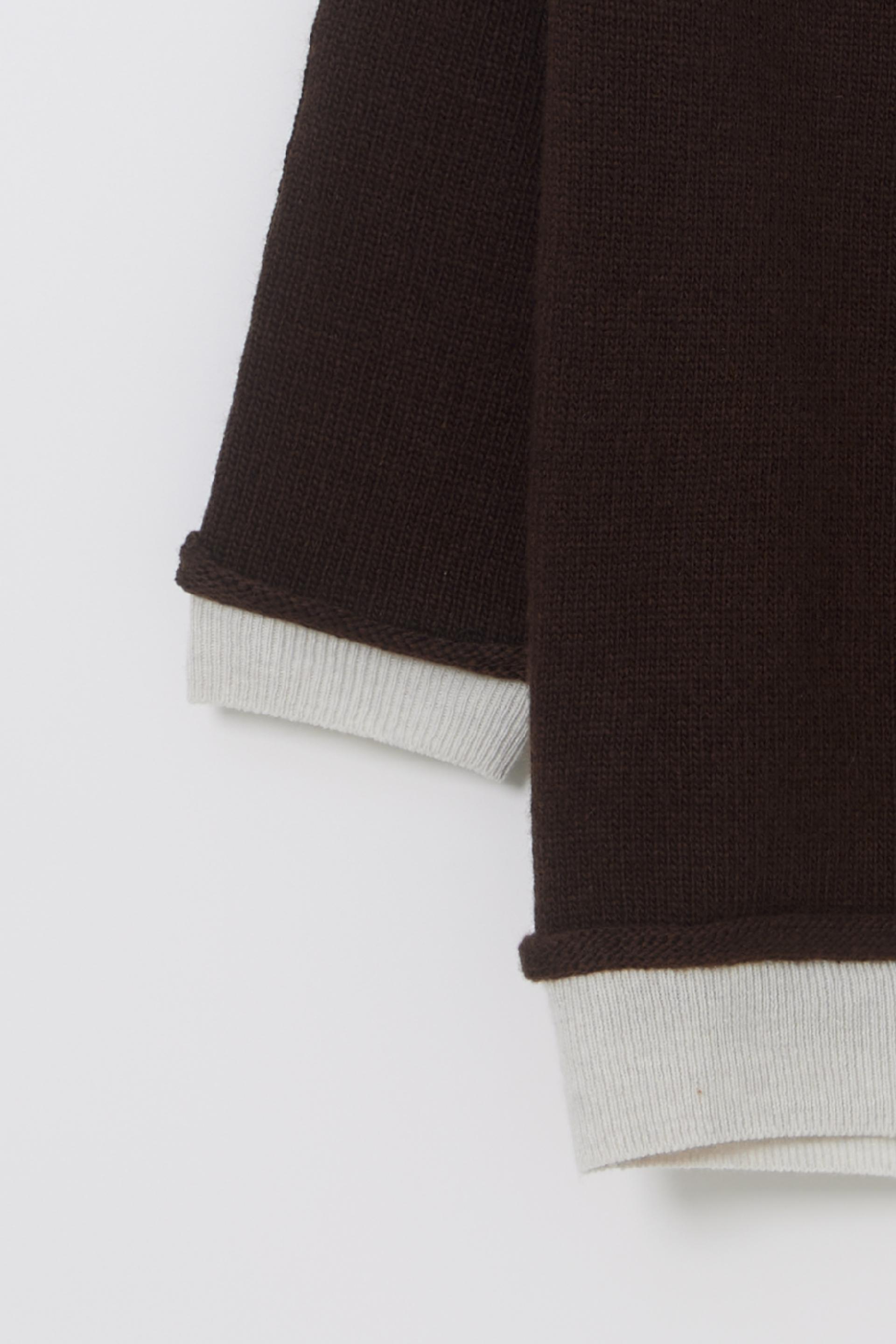 layered roll knit (brown)