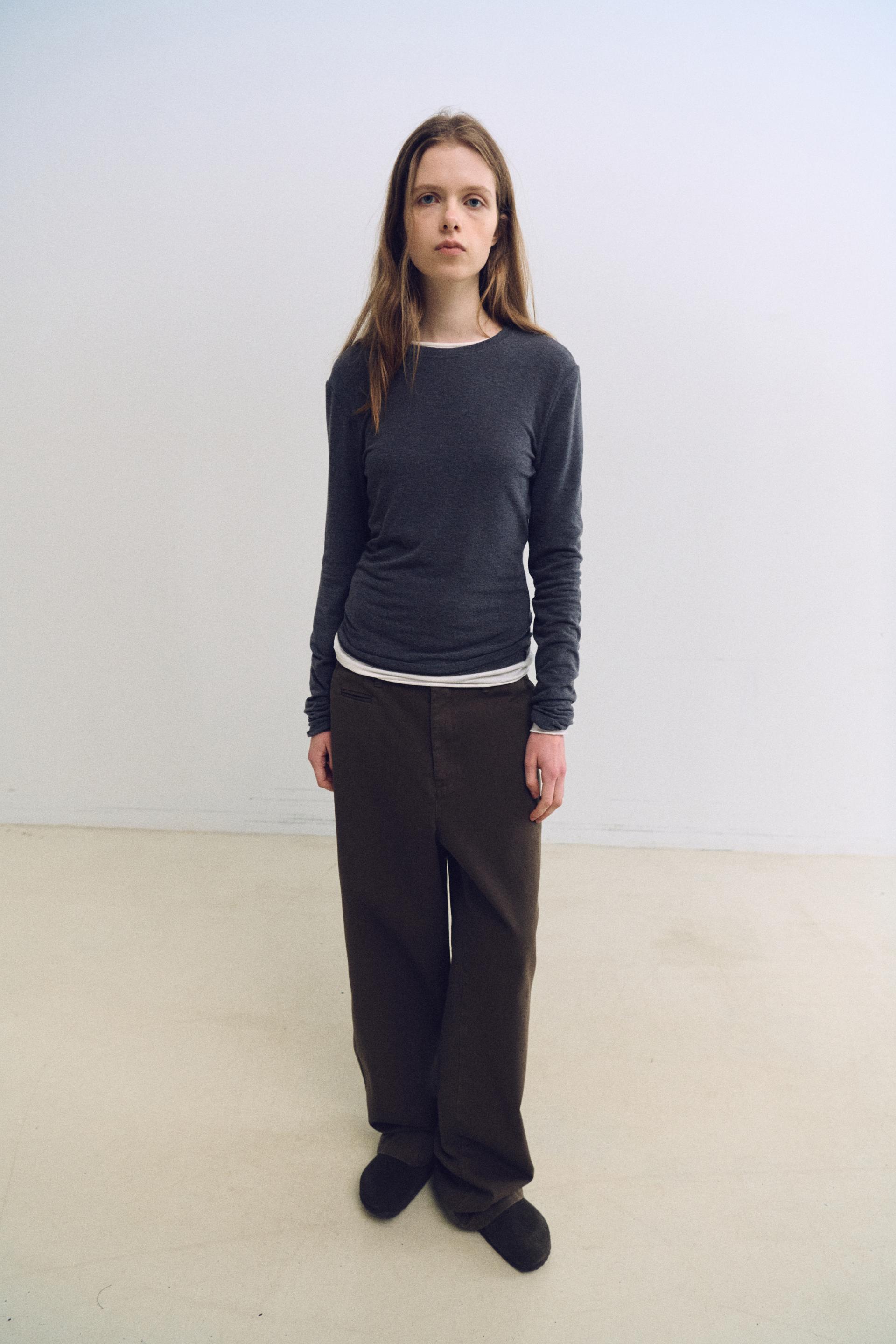 washed buckle pants (vintage brown)