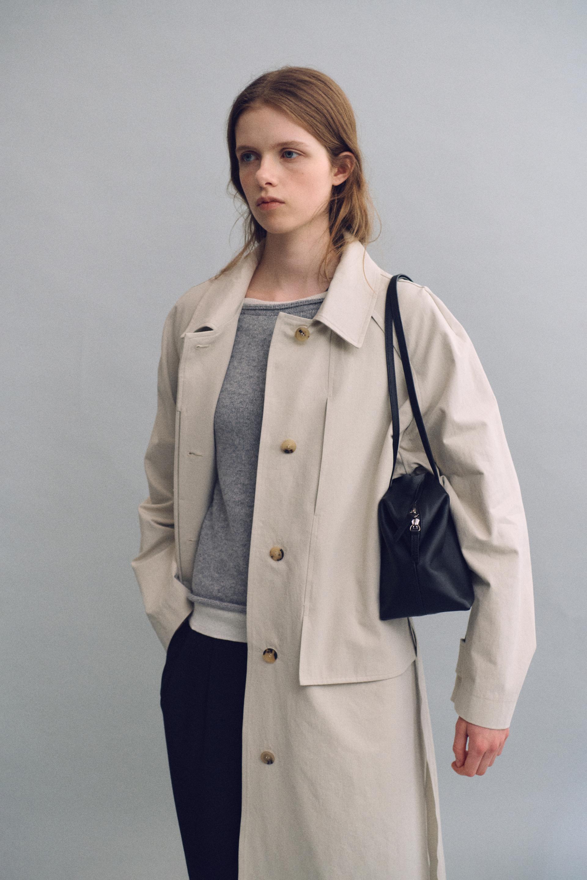vent trench coat (ivory)