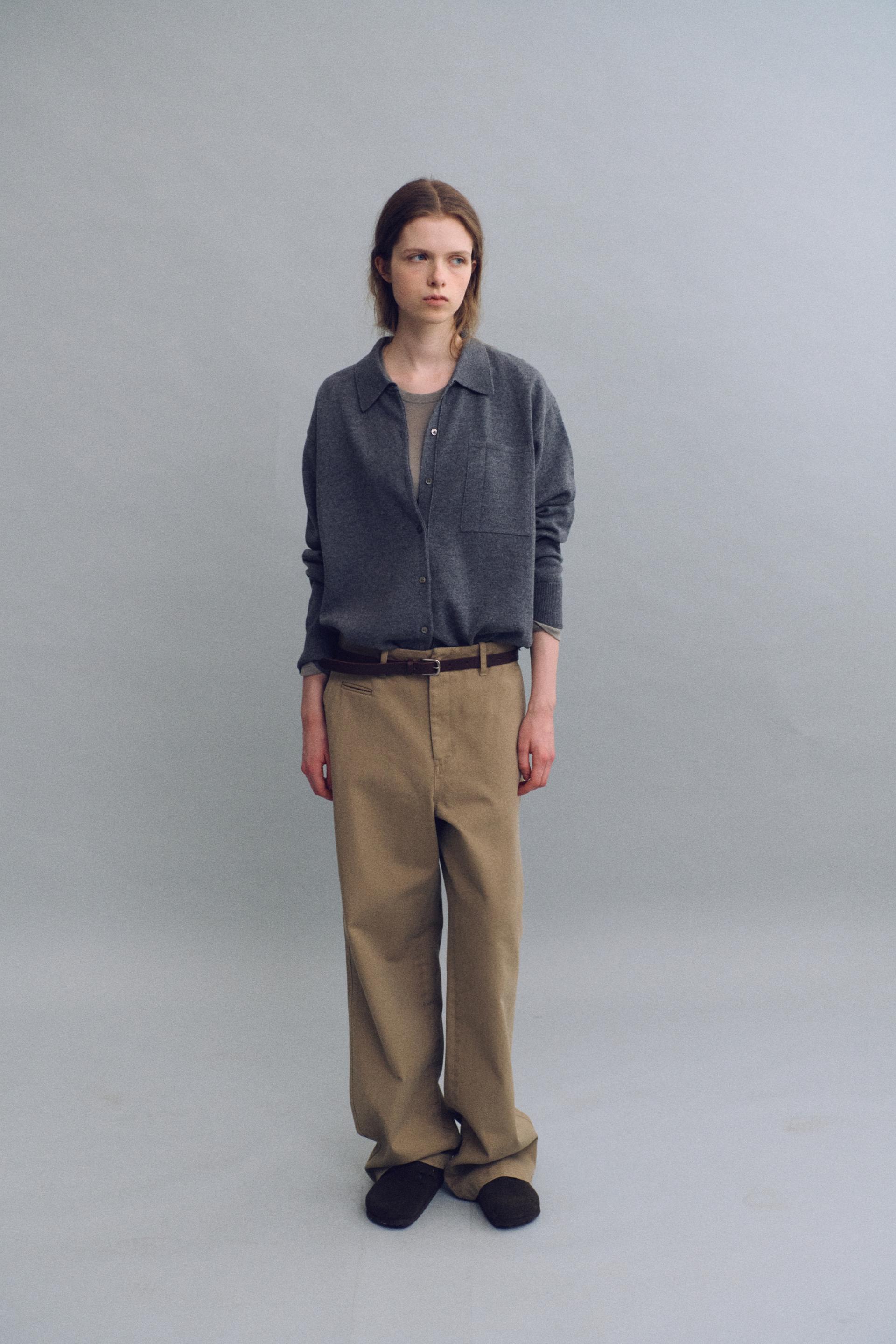 shirts pocket knit (charcoal)