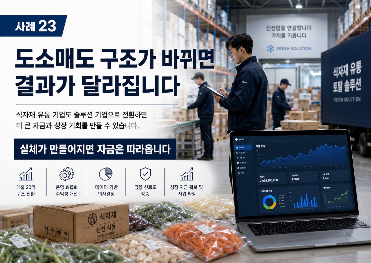 식자재 유통·도소매 기업이 식품 소분 판매 솔루션으로 전환해 14억을 확보하기까지 마무리 메시지