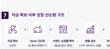 의류 도소매 기업 핏 분석 SaaS 전환 총 13억 확보 성공사례 - 성장 선순환