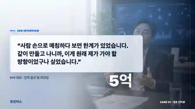 보증재단 5천만원이 한계였던 인력 알선 기업, 기술 플랫폼으로 전환해 5억을 조달하기까지 대표 인터뷰 핵심 문장