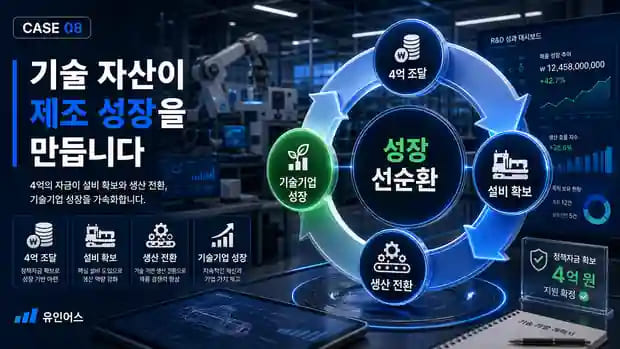 아버지 사업을 물려받았는데 정책자금이 안 나옵니다 — 제조 기업이 기술 전환으로 4억을 확보한 방법 자금 이후 성장 선순환
