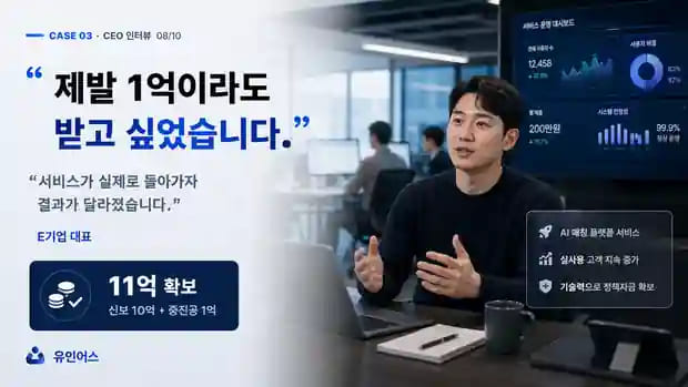"제발 1억이라도 받고 싶다"던 대표가 11억을 확보하기까지 대표 인터뷰 핵심 문장