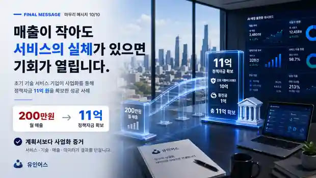 "제발 1억이라도 받고 싶다"던 대표가 11억을 확보하기까지 마무리 메시지