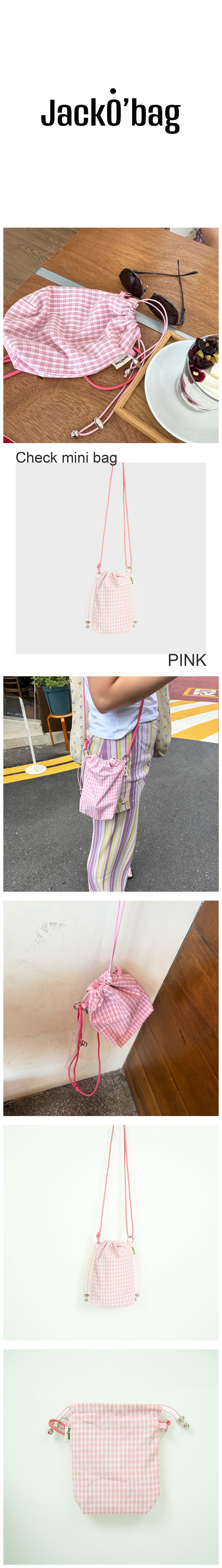 Check mini bag 체크 미니백 PINK