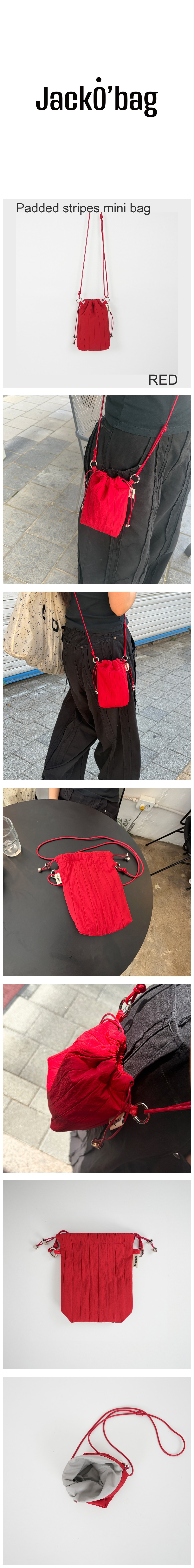 Padded stripes mini bag 패디드 스트라이프 미니백 RED