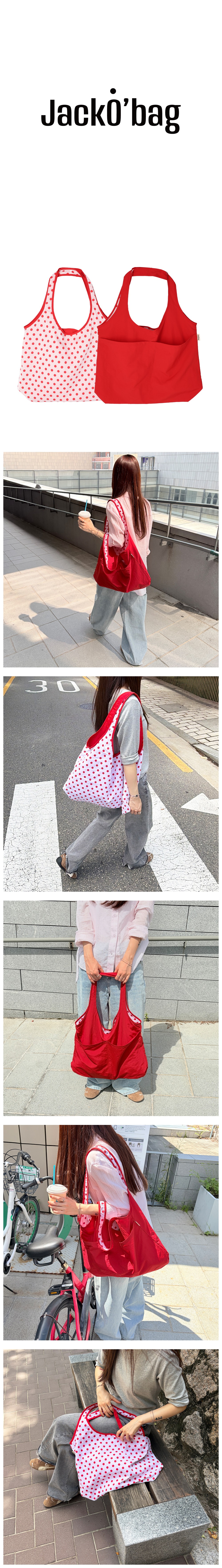 Dots Reversible shoulder bag 도트 리버시블 숄더백 RED