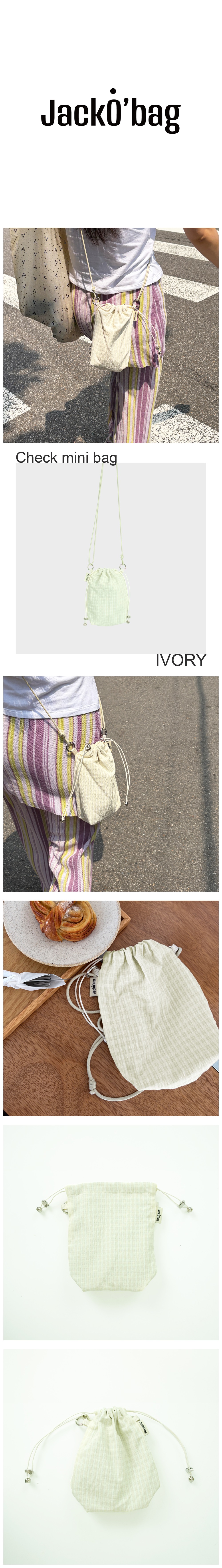 Check mini bag 체크 미니백 IVORY