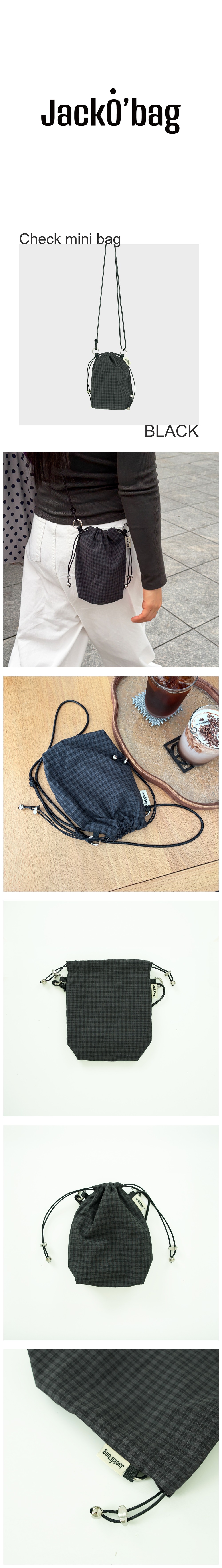 Check mini bag 체크 미니백 BLACK